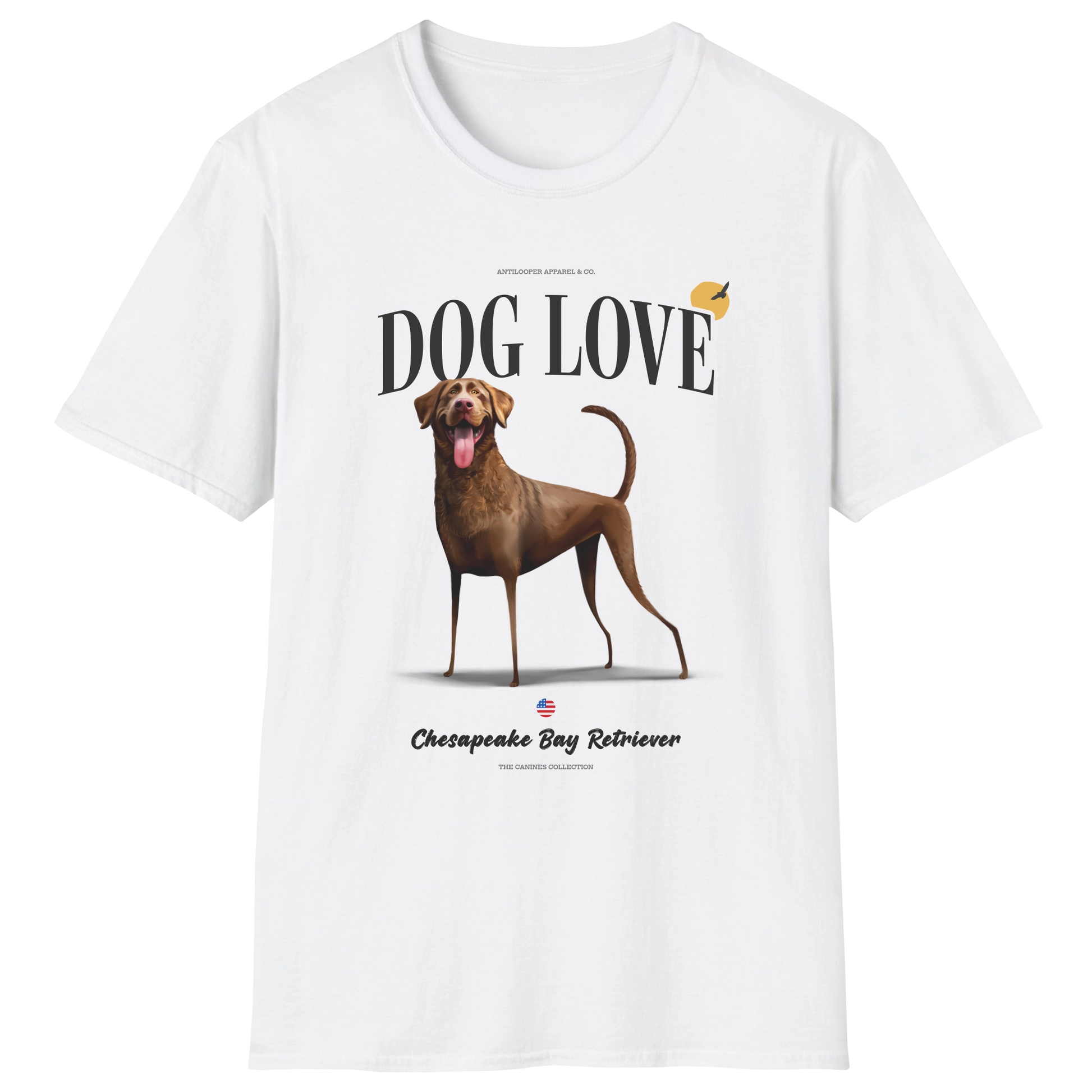 flatlay-canines-chesapeake_bay_retriever-brown-dog_love-t_shirt-white