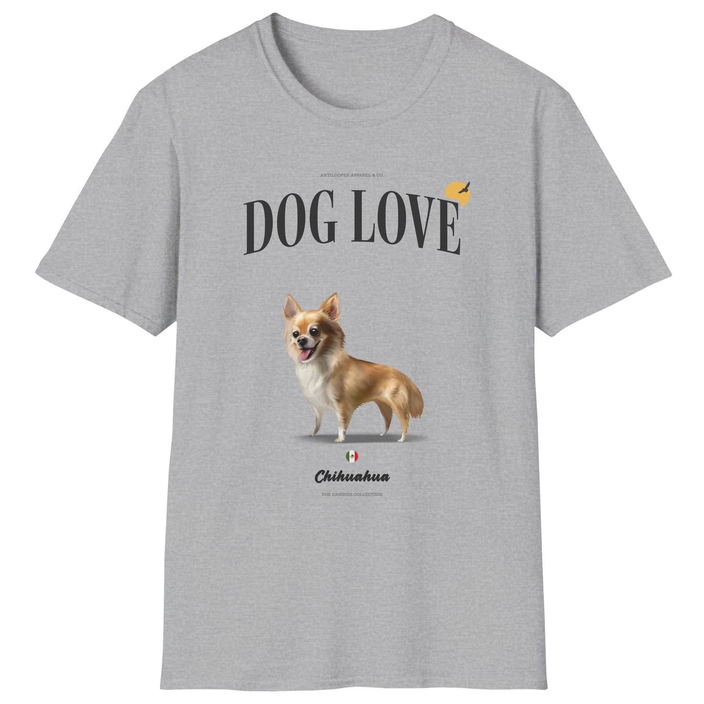 flatlay-canines-chihuahua+deer_head-fawn_white-long_coat-dog_love-t_shirt-sport_grey