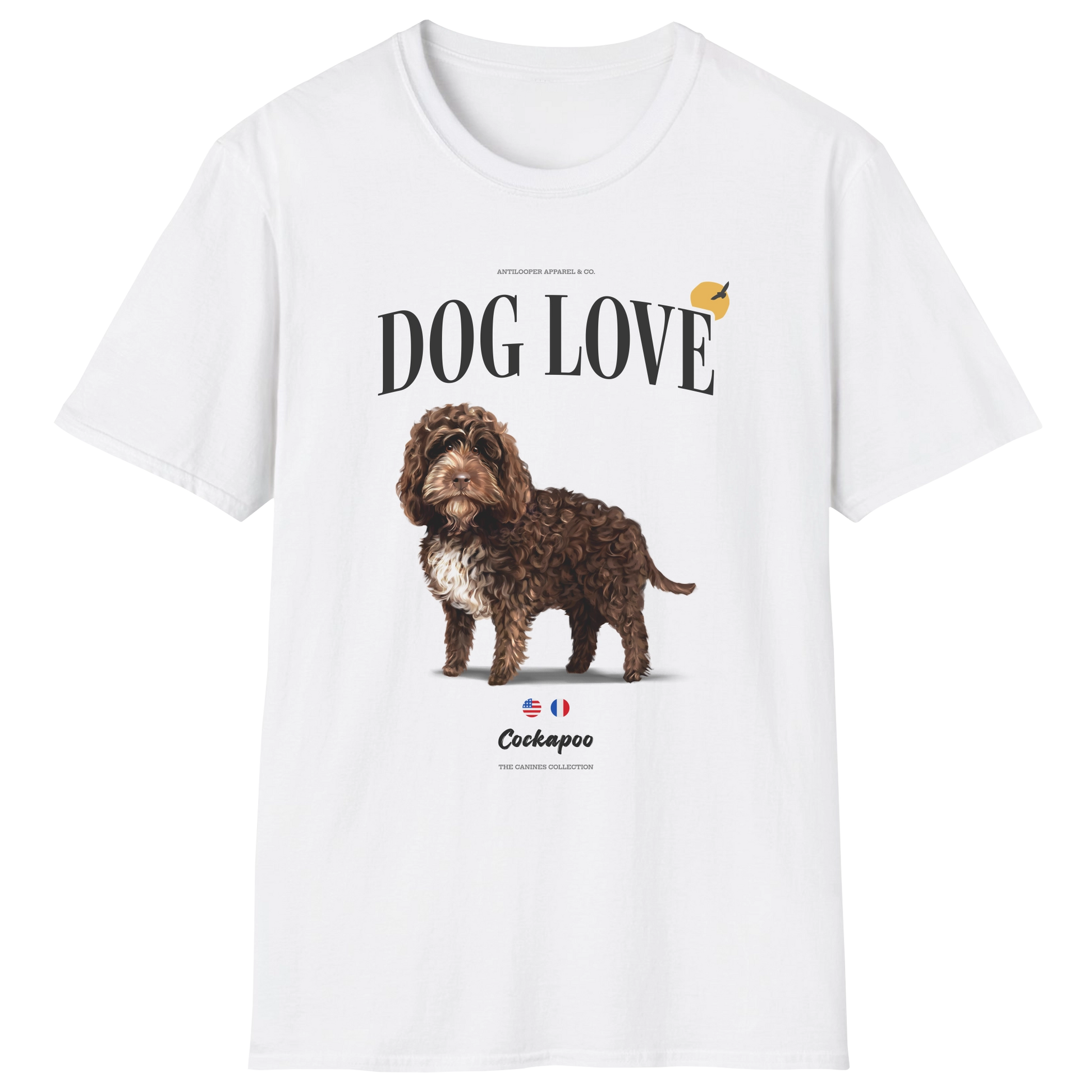 flatlay-canines-cockapoo-chocolate_white-dog_love-t_shirt-white