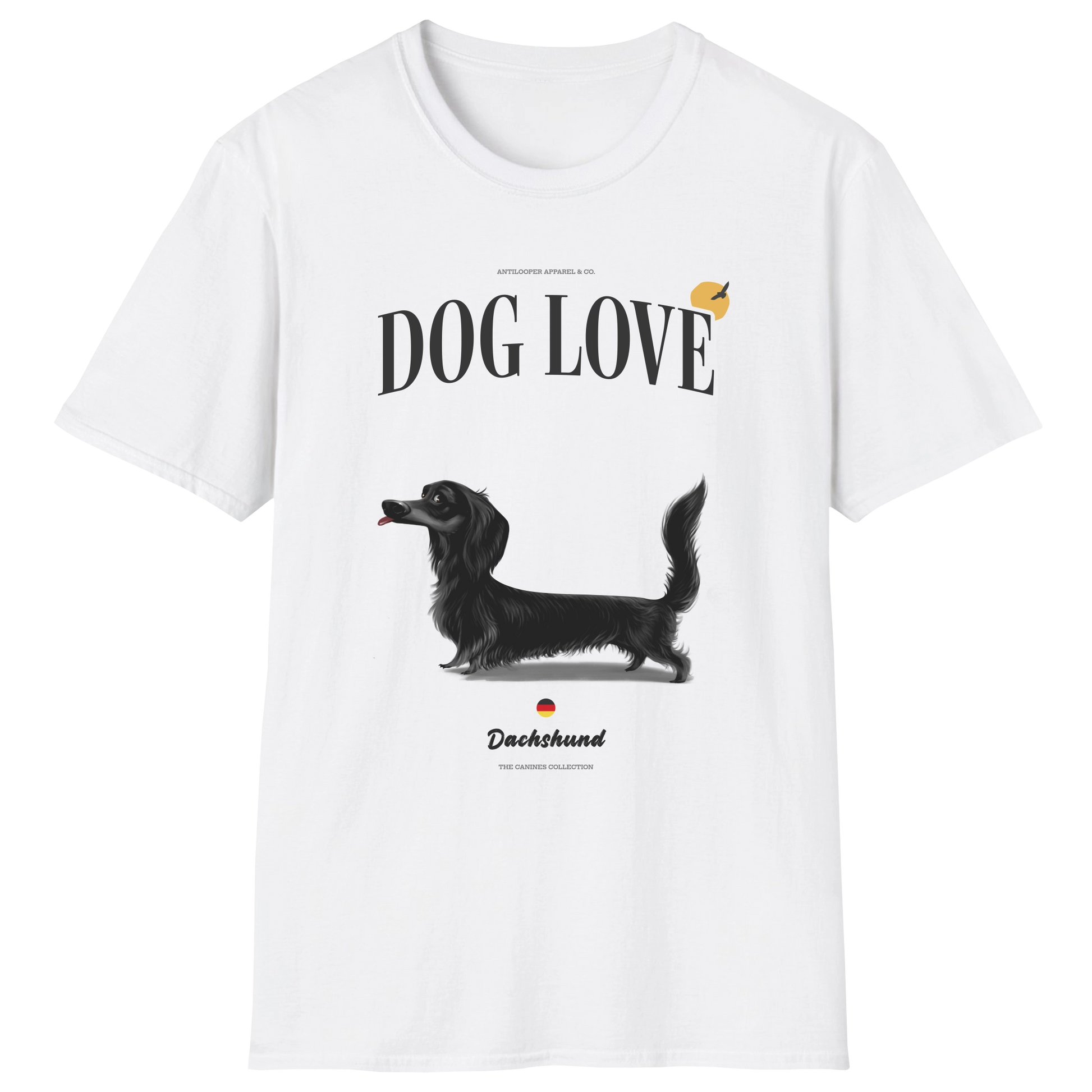 flatlay-canines-dachshund-black-long_haired-dog_love-t_shirt-white