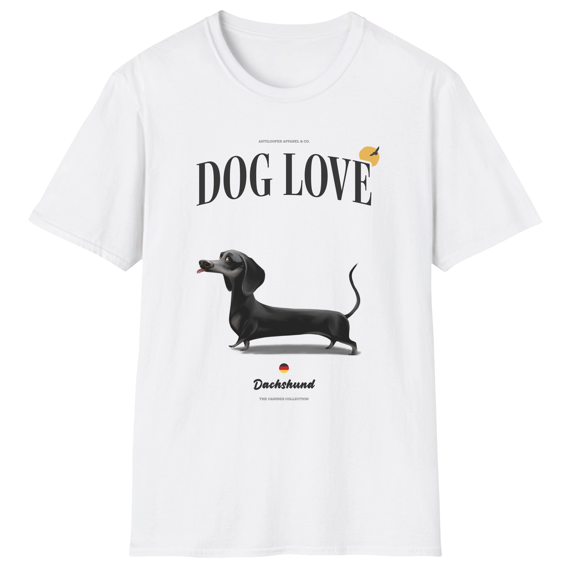 flatlay-canines-dachshund-black-short_haired-dog_love-t_shirt-white
