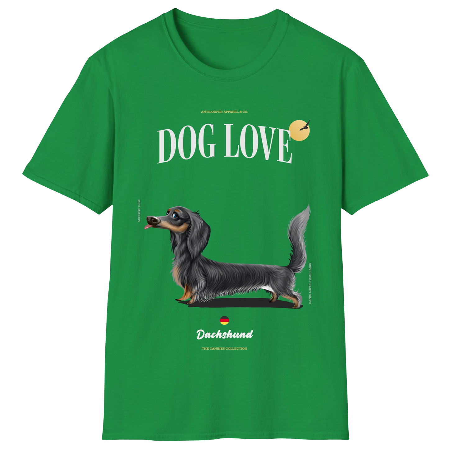 flatlay-canines-dachshund-blue_tan-long_haired-irish_green