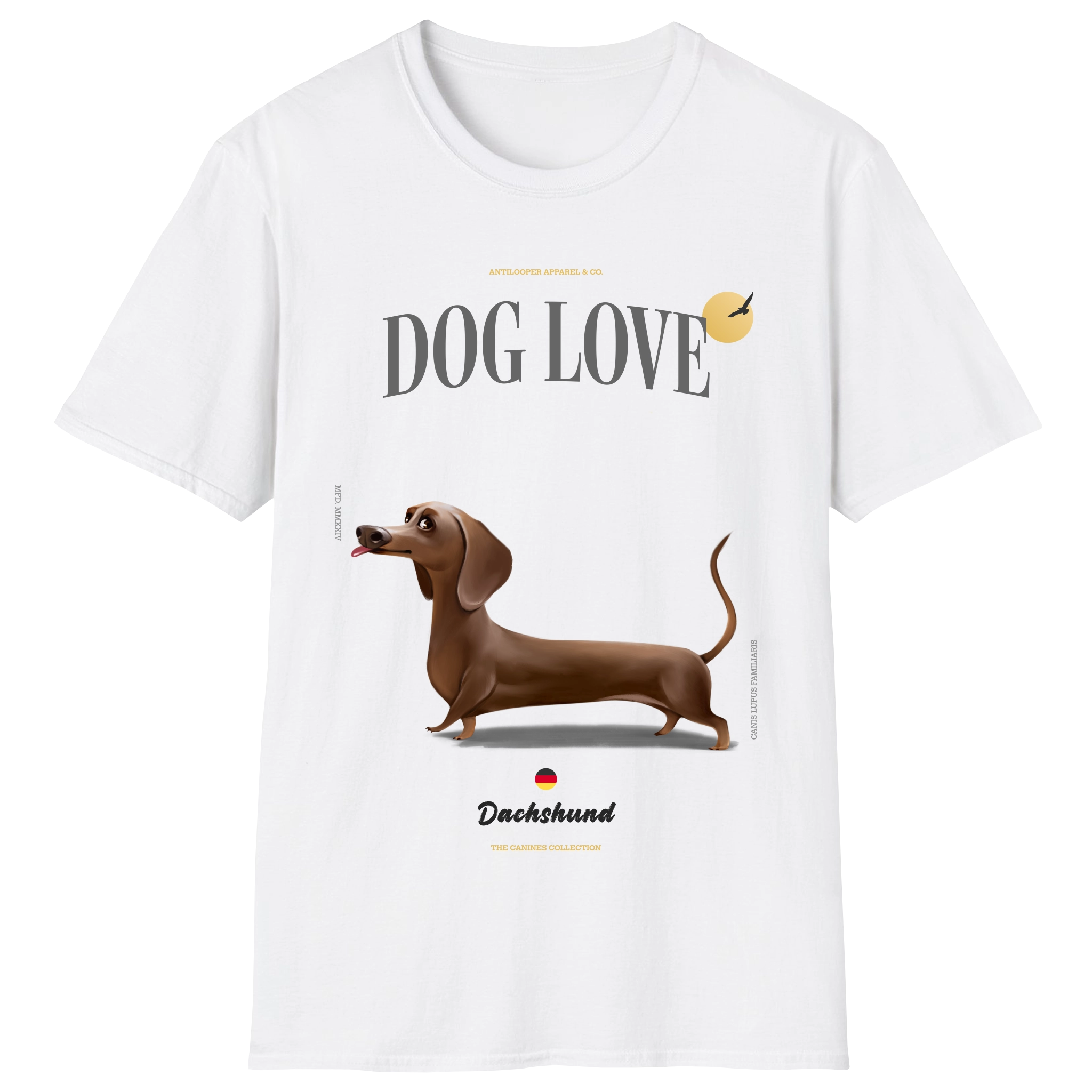 flatlay-canines-dachshund-chocolate-short_haired-white