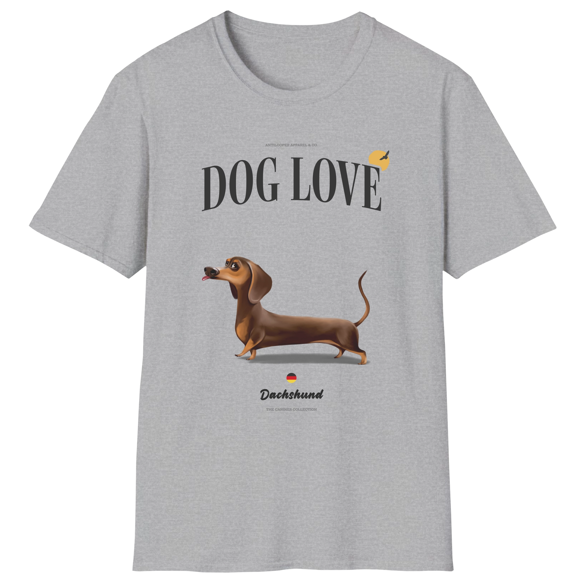 flatlay-canines-dachshund-chocolate_tan-short_haired-dog_love-t_shirt-sport_grey
