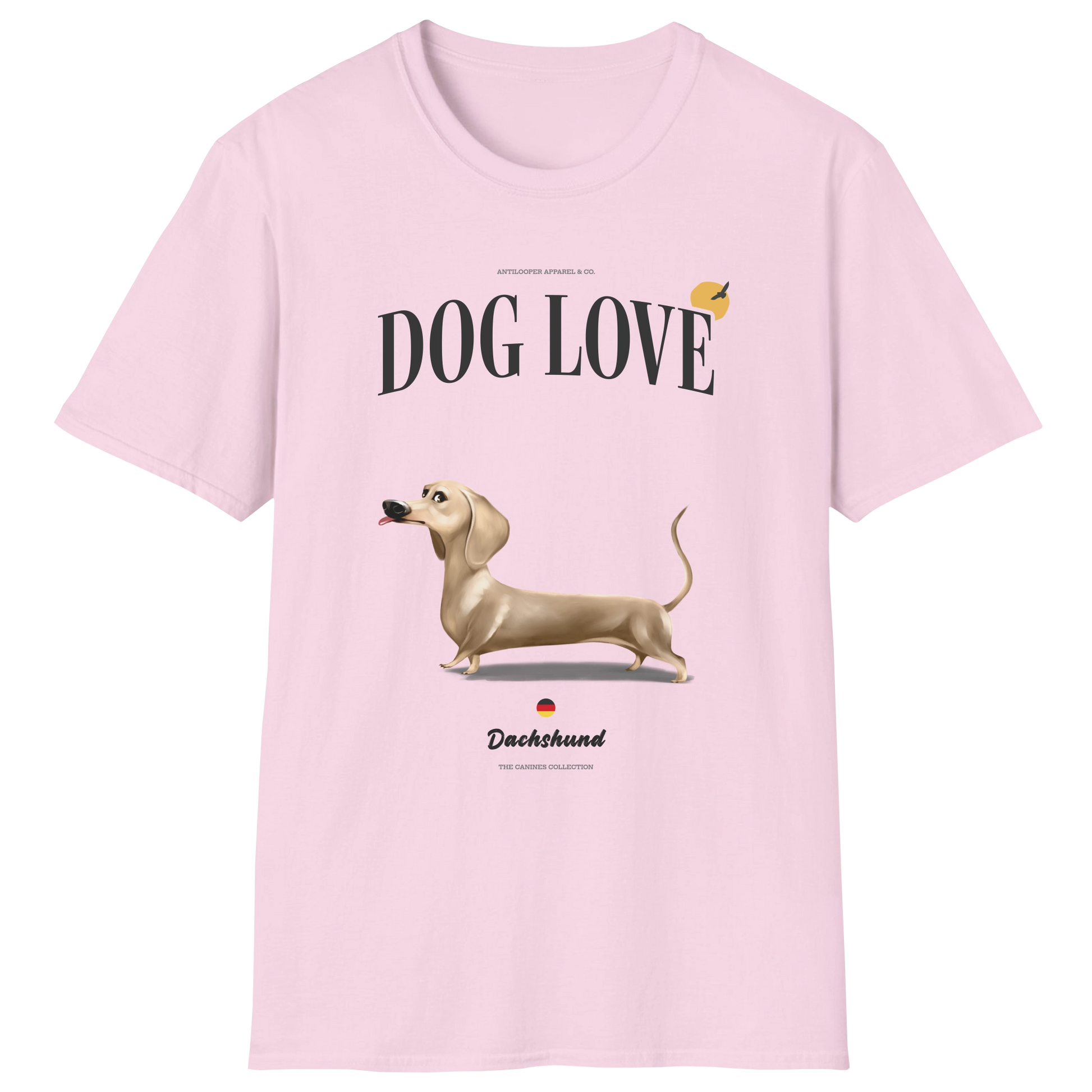 flatlay-canines-dachshund-cream-short_haired-dog_love-t_shirt-light_pink
