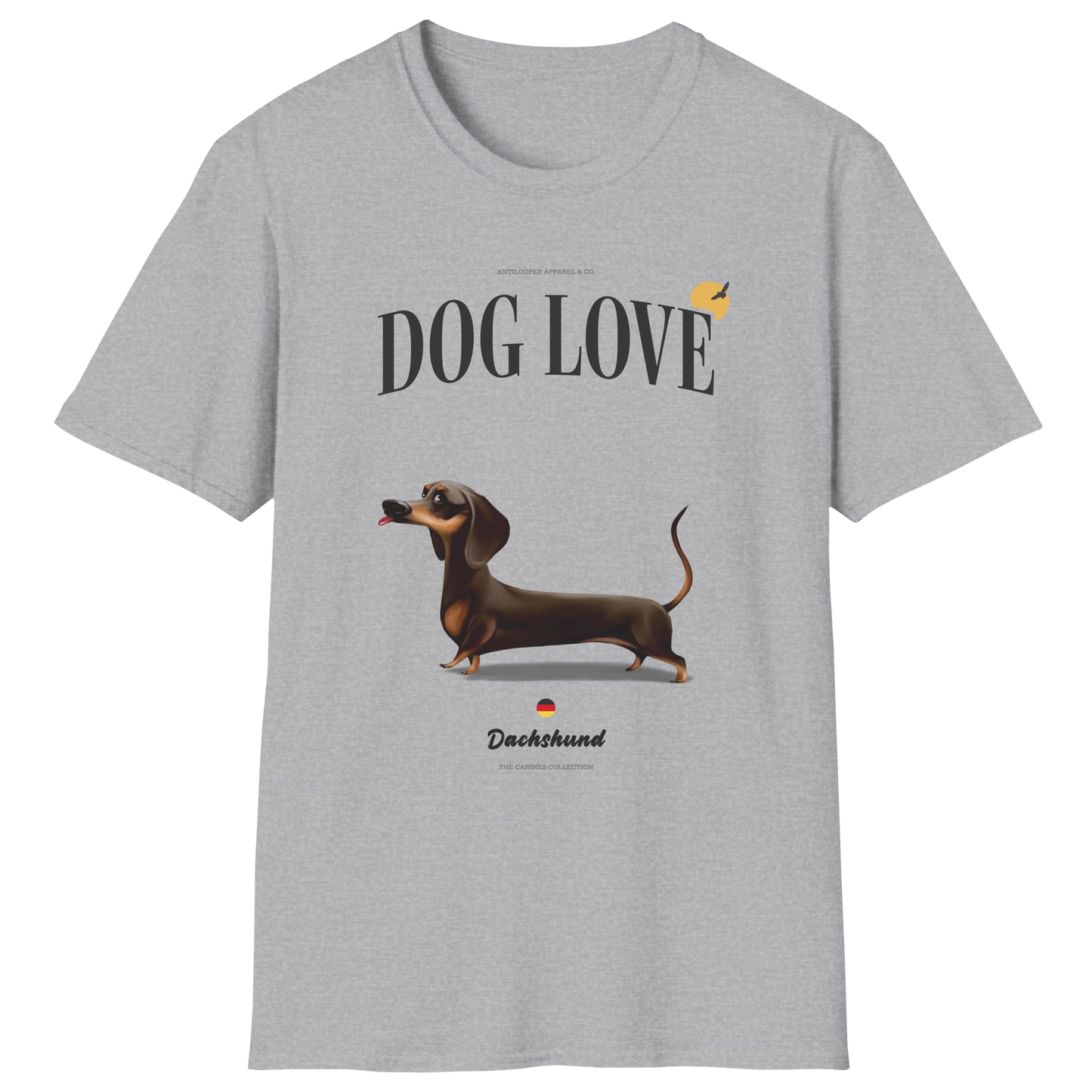 flatlay-canines-dachshund-fawn_tan-short_haired-dog_love-t_shirt-sport_grey