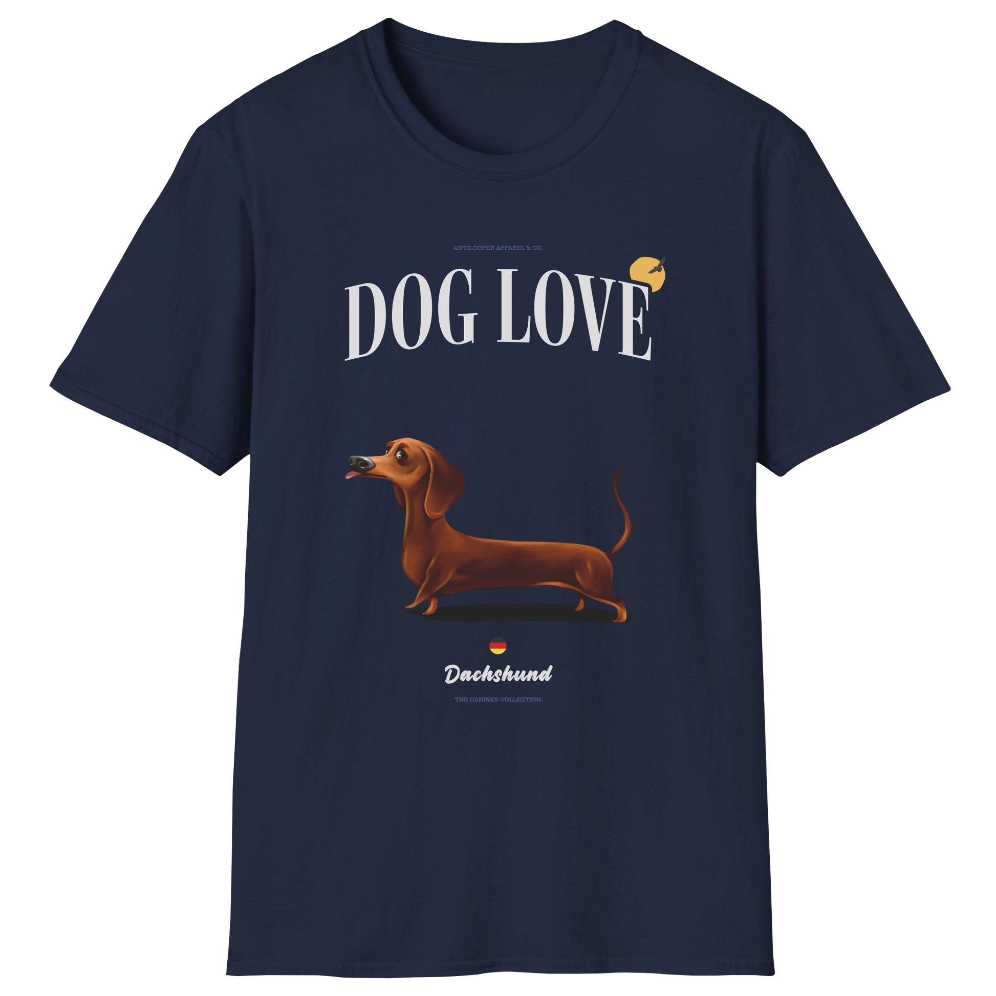 flatlay-canines-dachshund-red-short_haired-dog_love-t_shirt-navy