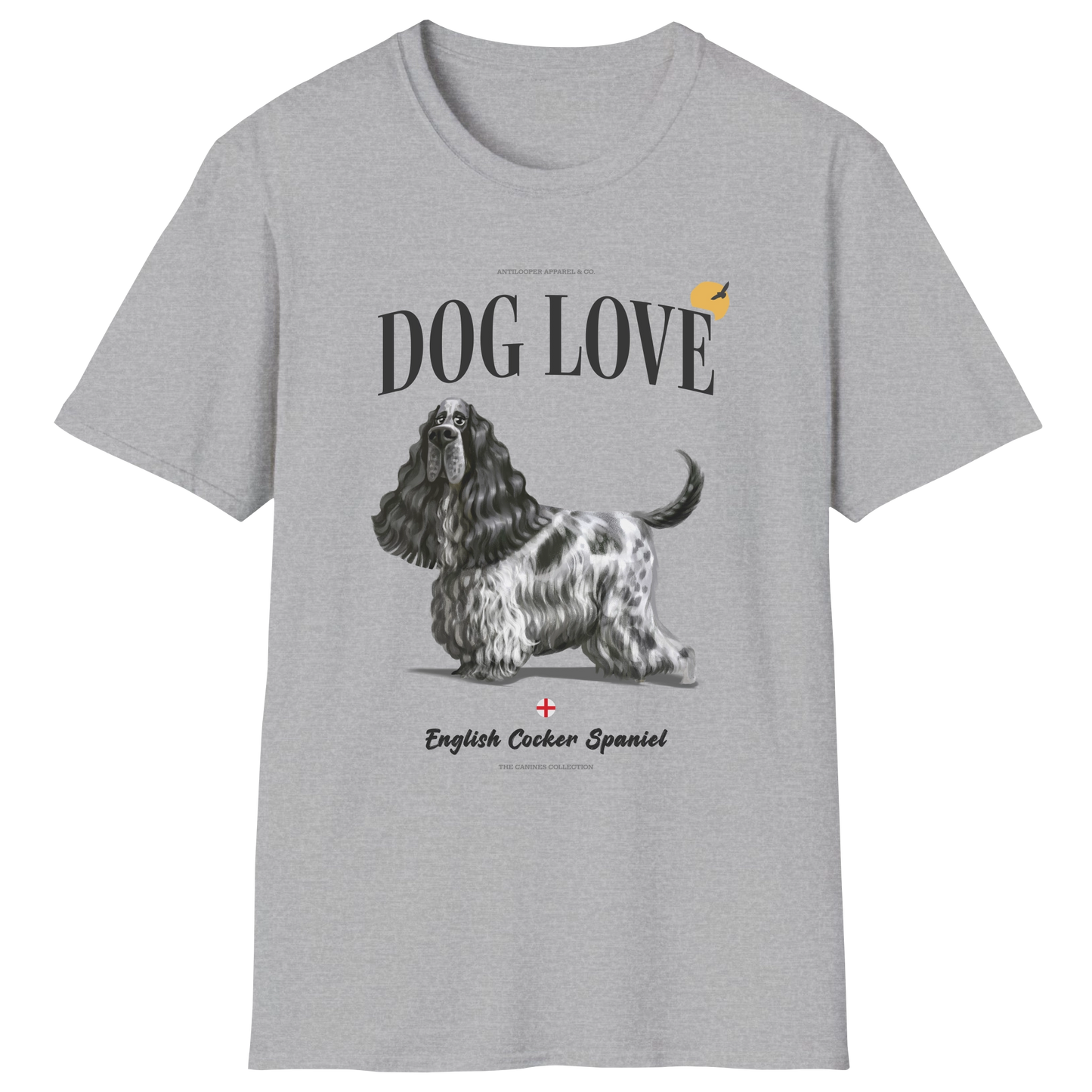 flatlay-canines-english_cocker_spaniel-black_white-dog_love-t_shirt-sport_grey