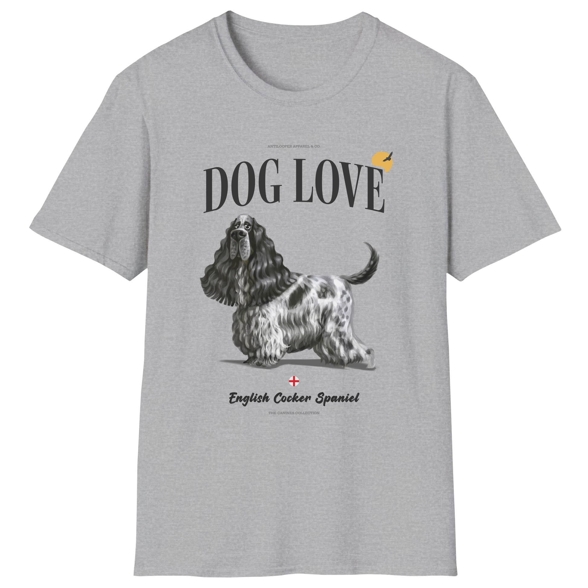 flatlay-canines-english_cocker_spaniel-black_white-dog_love-t_shirt-sport_grey