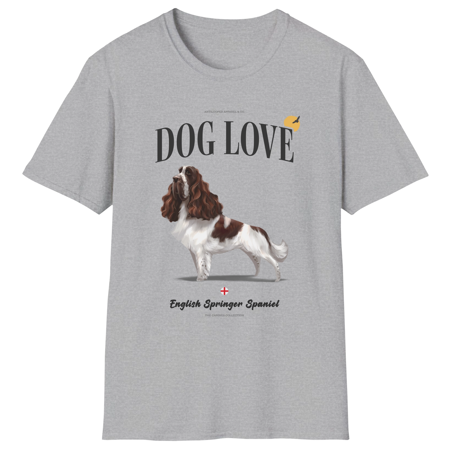 flatlay-canines-english_springer_spaniel-white_liver-dog_love-t_shirt-sport_grey