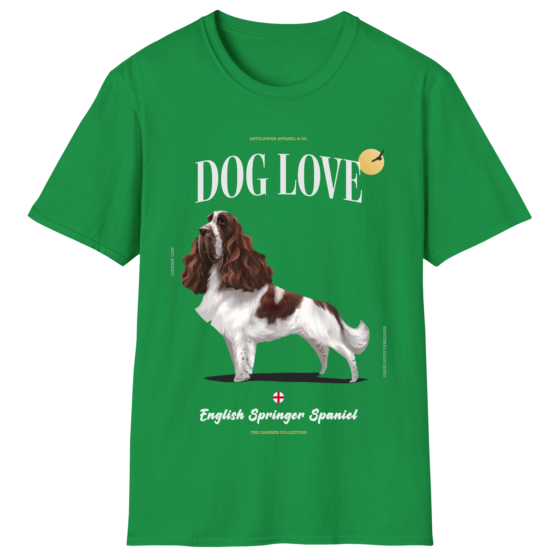 flatlay-canines-english_springer_spaniel-white_liver-irish_green