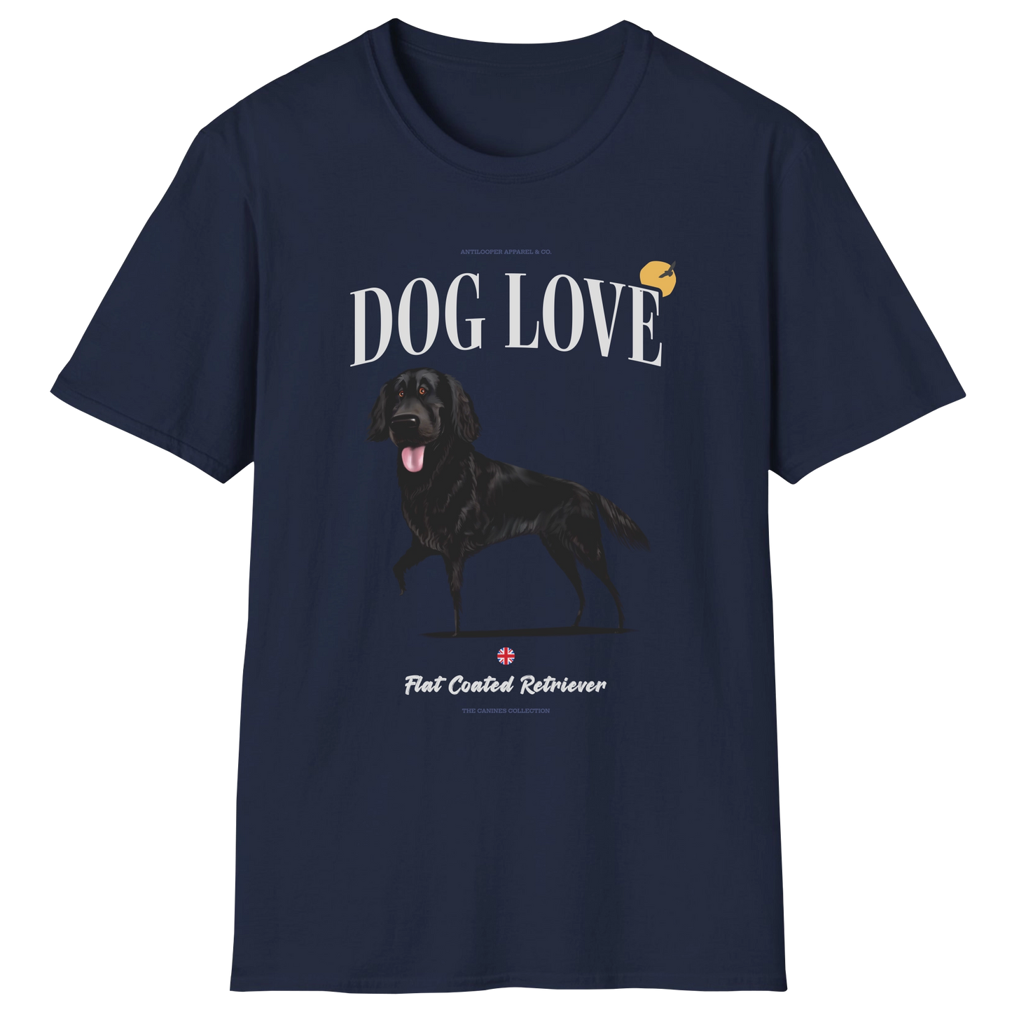 flatlay-canines-flat_coated_retriever-black-dog_love-t_shirt-navy