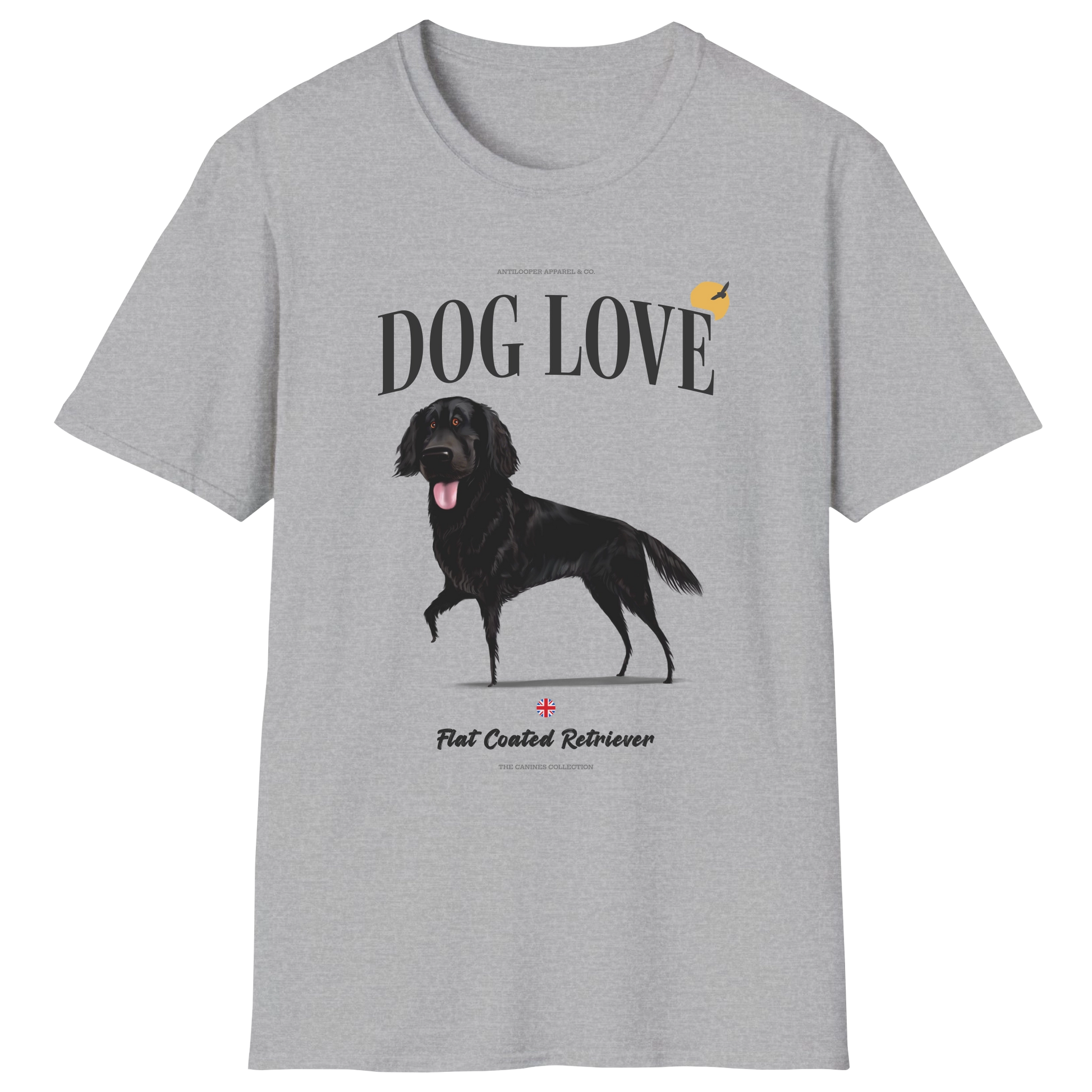 flatlay-canines-flat_coated_retriever-black-dog_love-t_shirt-sport_grey