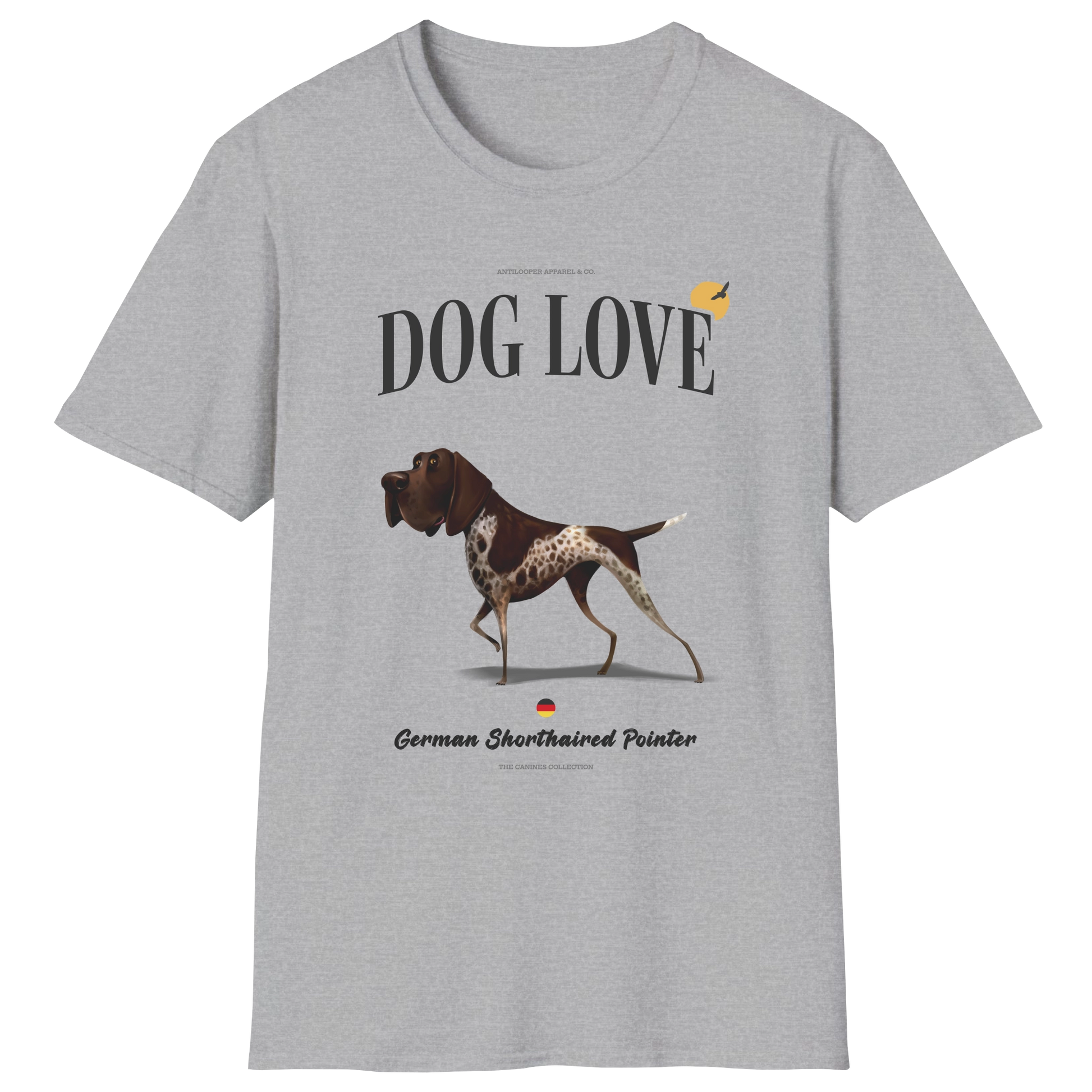 flatlay-canines-german_shorthaired_pointer-white_liver-dog_love-t_shirt-sport_grey