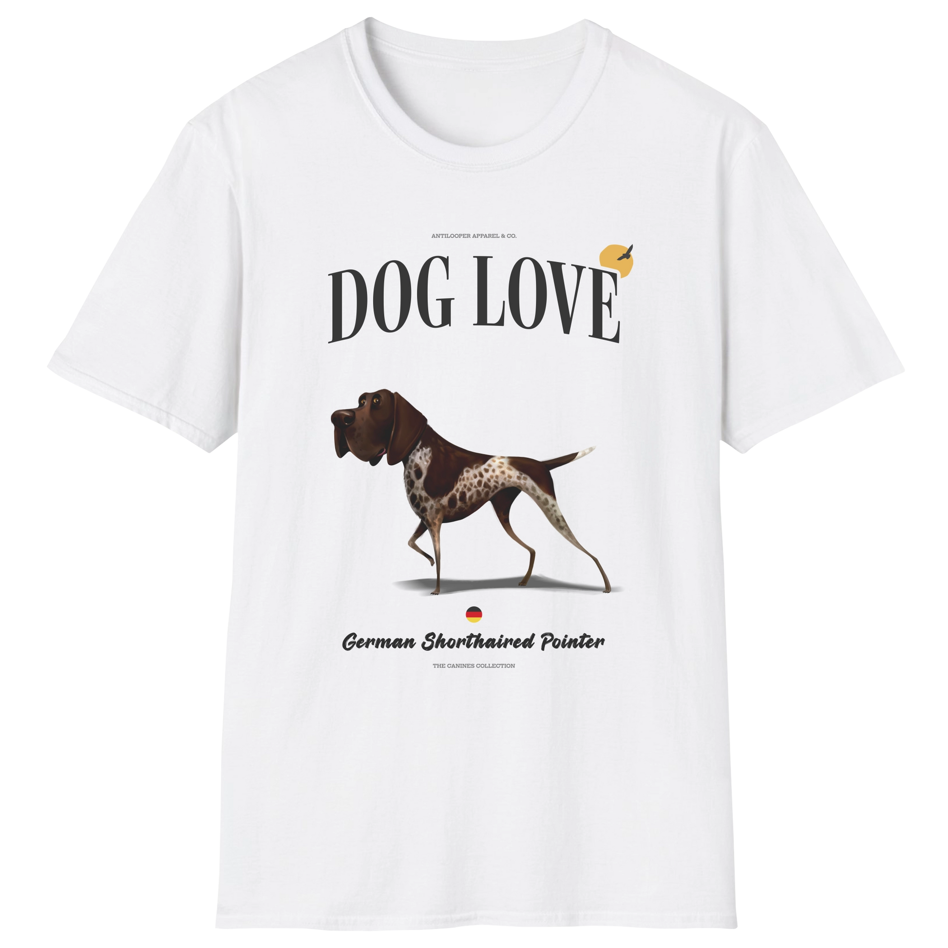 flatlay-canines-german_shorthaired_pointer-white_liver-dog_love-t_shirt-white