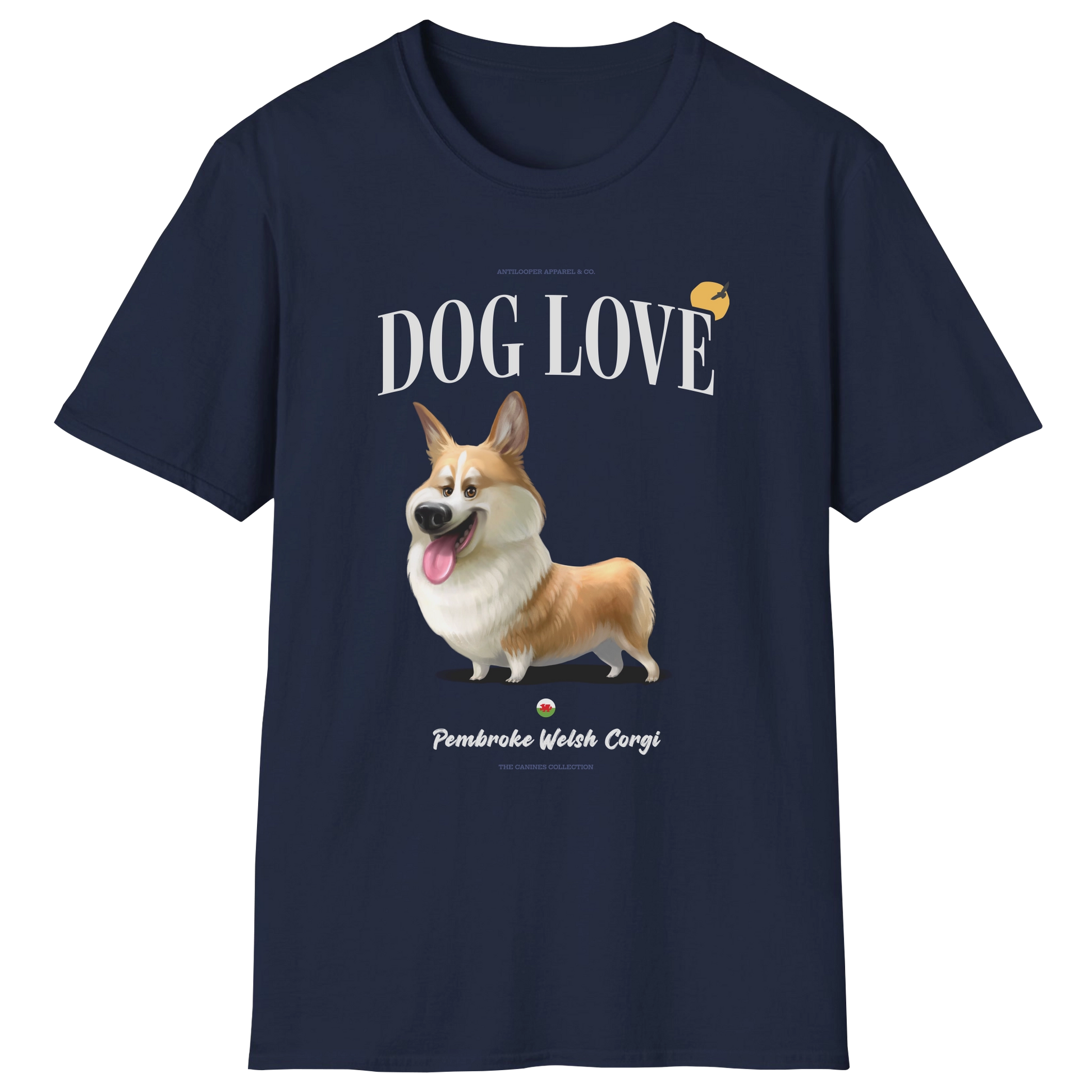 flatlay-canines-pembroke_welsh_corgi-sable-dog_love-t_shirt-navy