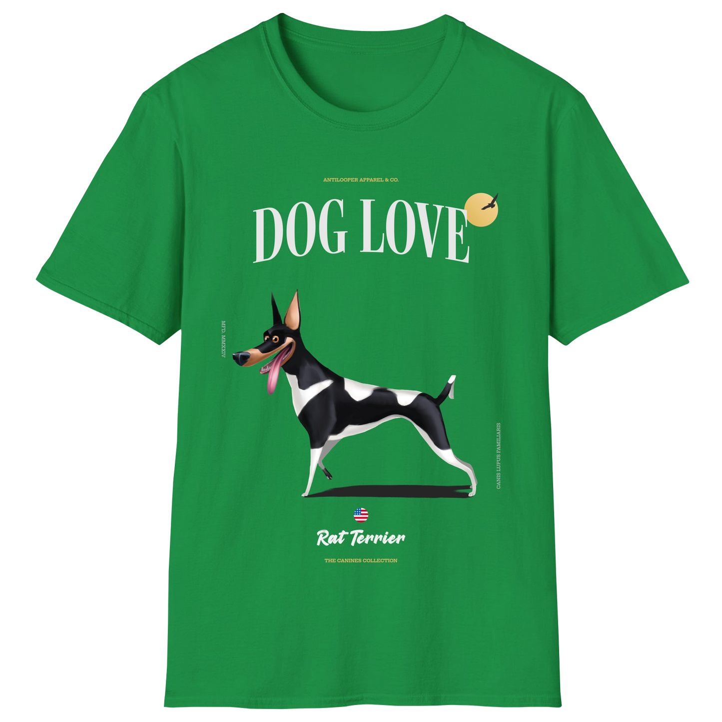 flatlay-canines-rat_terrier-black_white_tan-irish_green