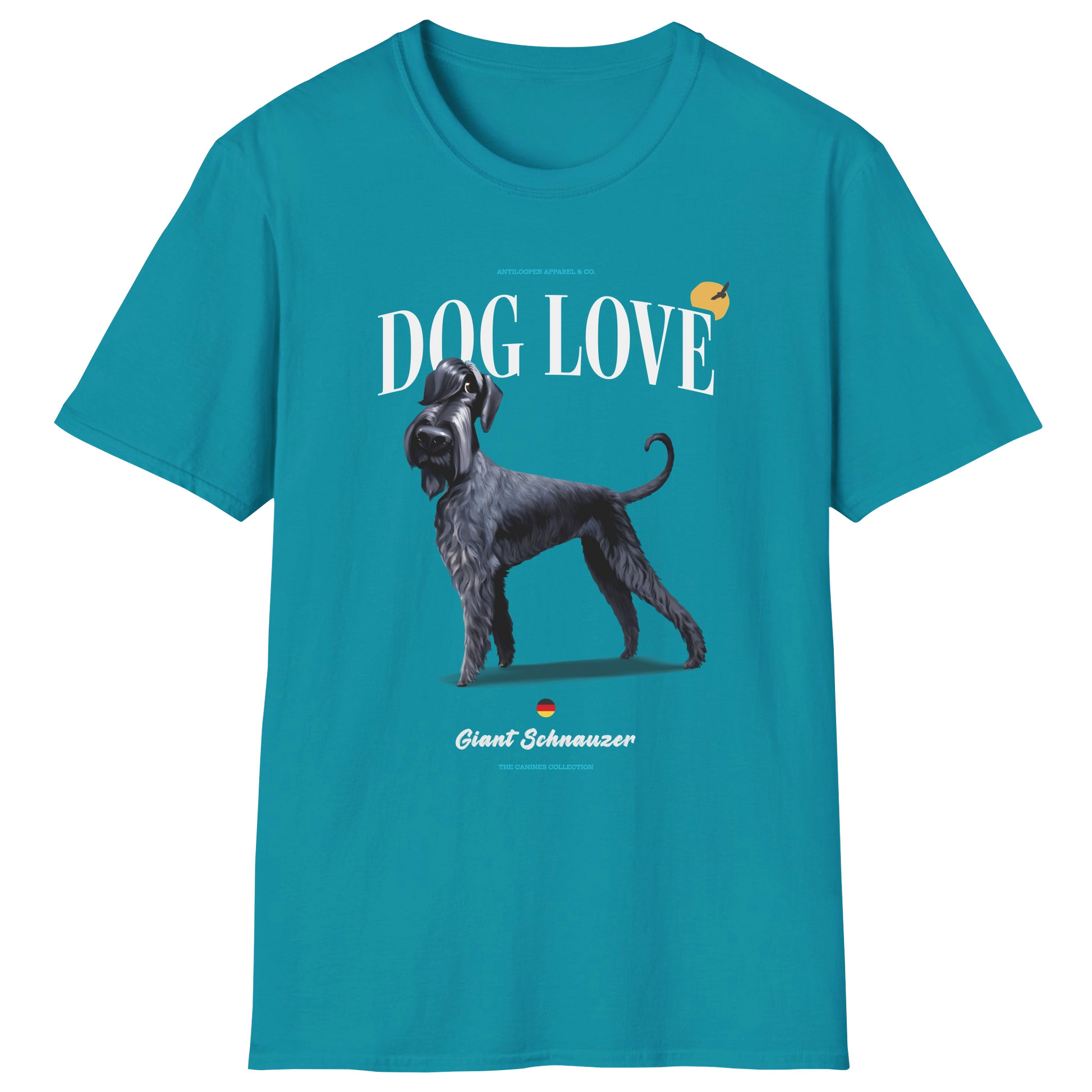 flatlay-canines-schnauzer+giant-black-dog_love-t_shirt-tropical_blue