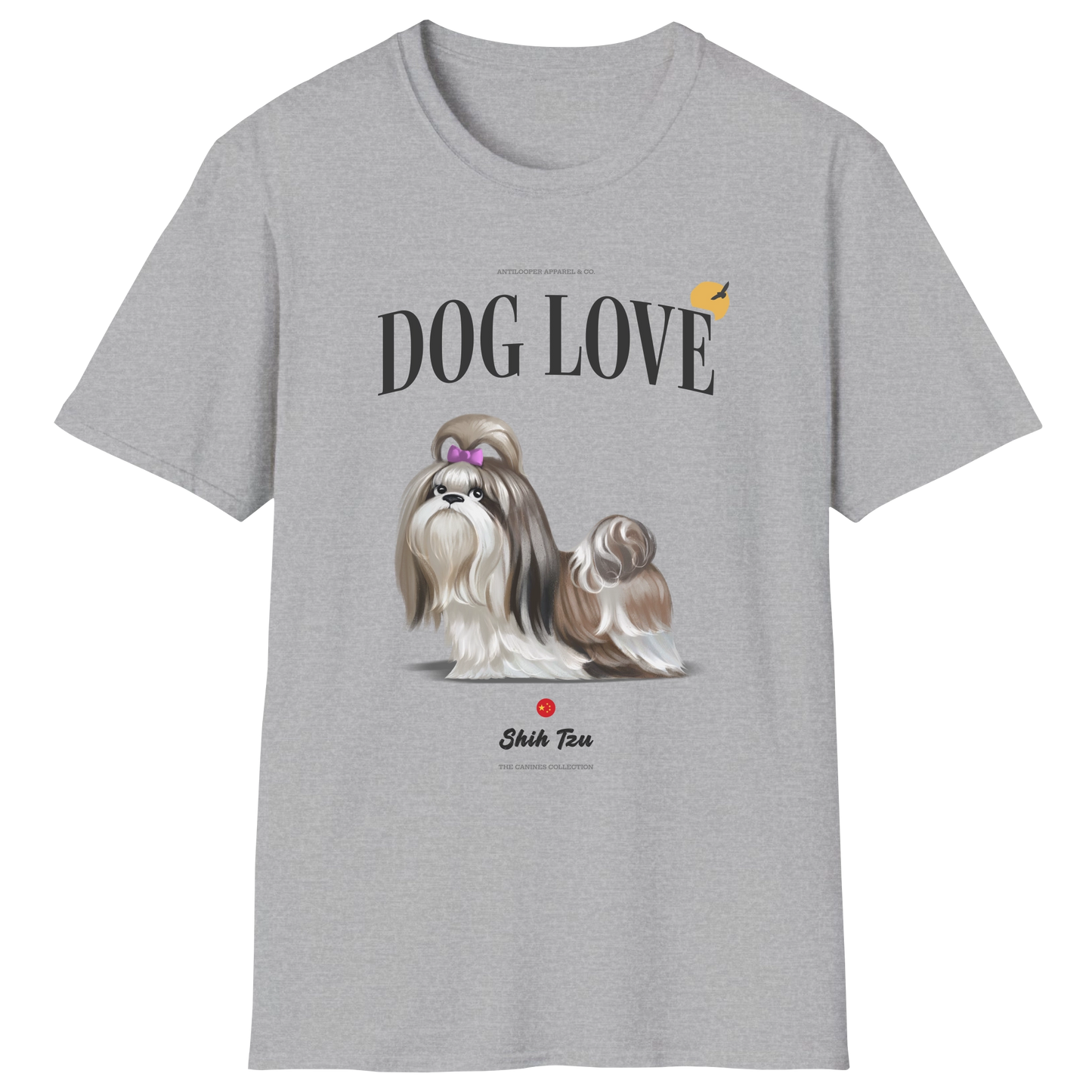 flatlay-canines-shih_tzu-silver_gold_white-dog_love-t_shirt-sport_grey