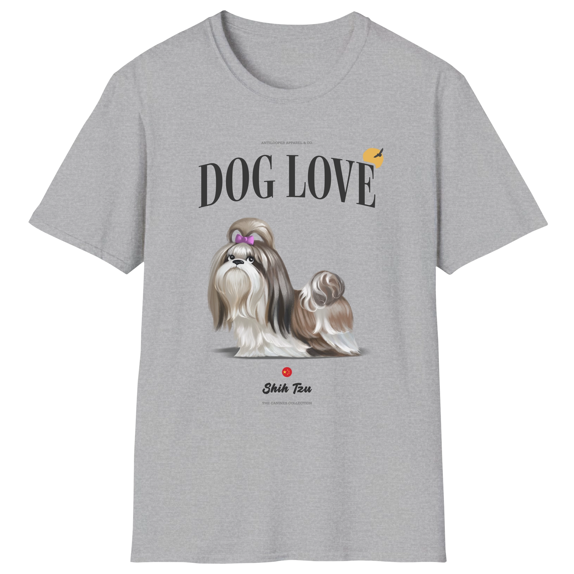 flatlay-canines-shih_tzu-silver_gold_white-dog_love-t_shirt-sport_grey