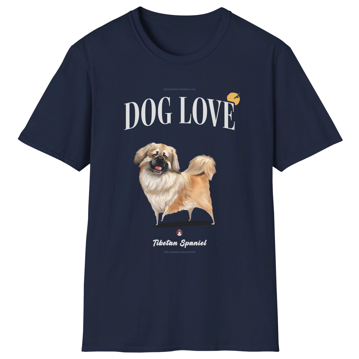 flatlay-canines-tibetan_spaniel-gold-dog_love-t_shirt-navy