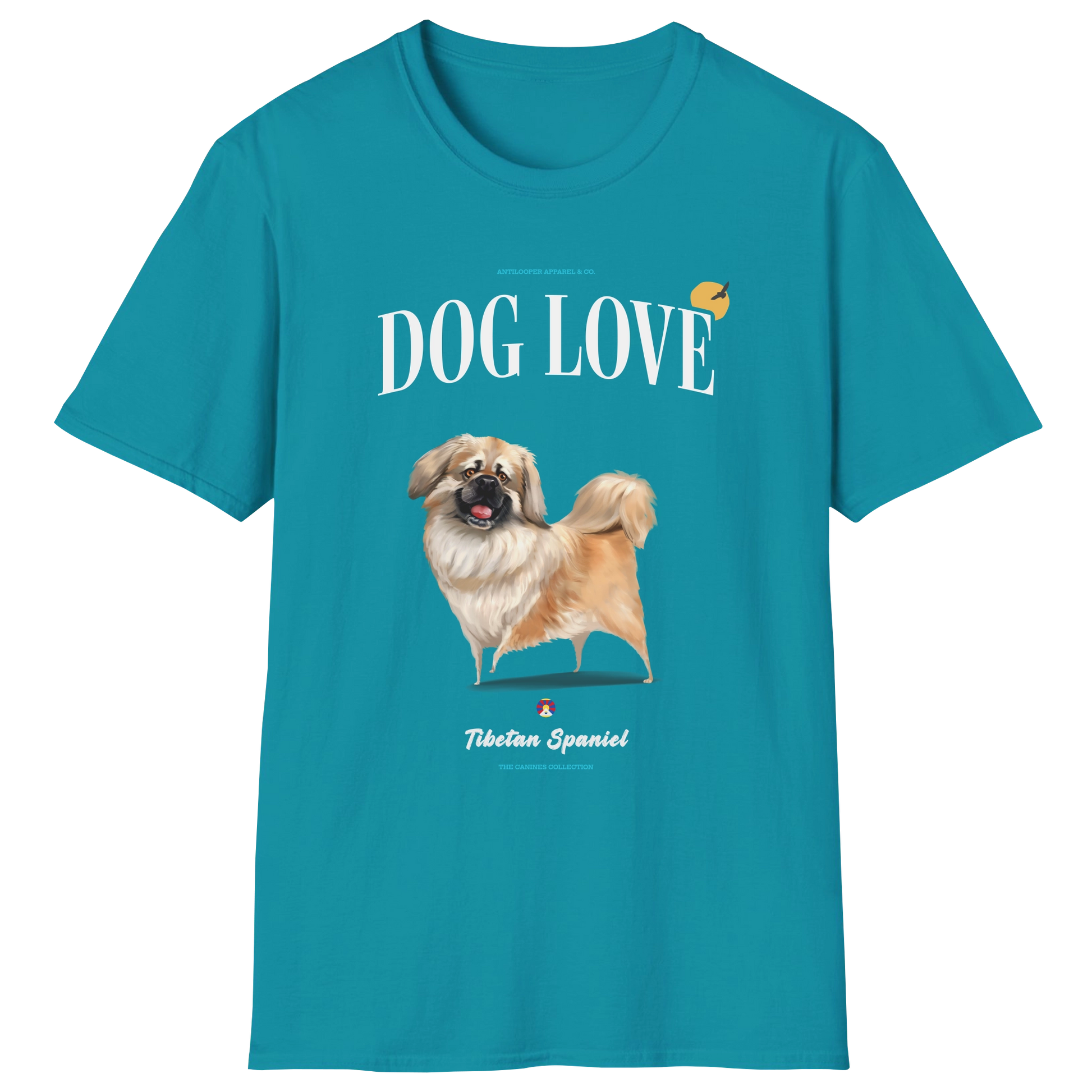 flatlay-canines-tibetan_spaniel-gold-dog_love-t_shirt-tropical_blue