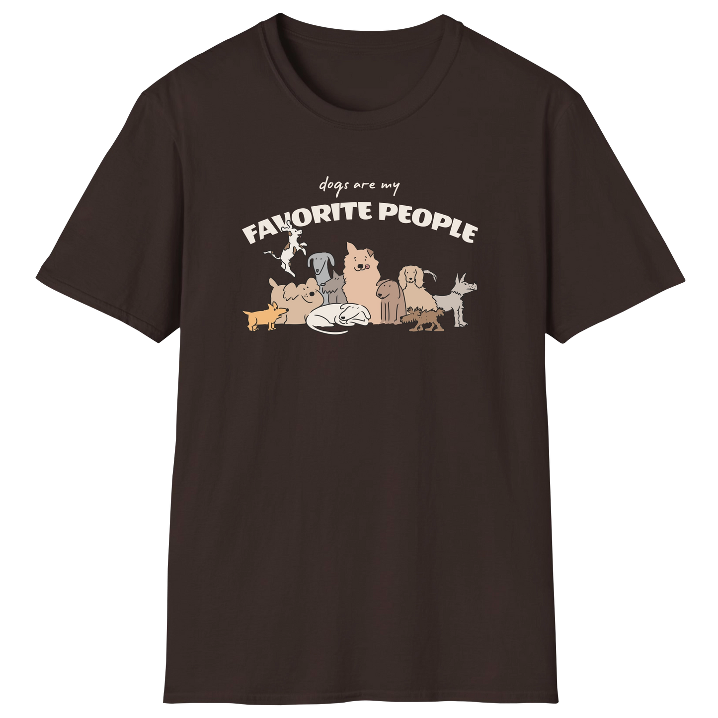 flatlay-dog_lover-mutt-dogs_are_my_favorite_people-t_shirt-dark_chocolate