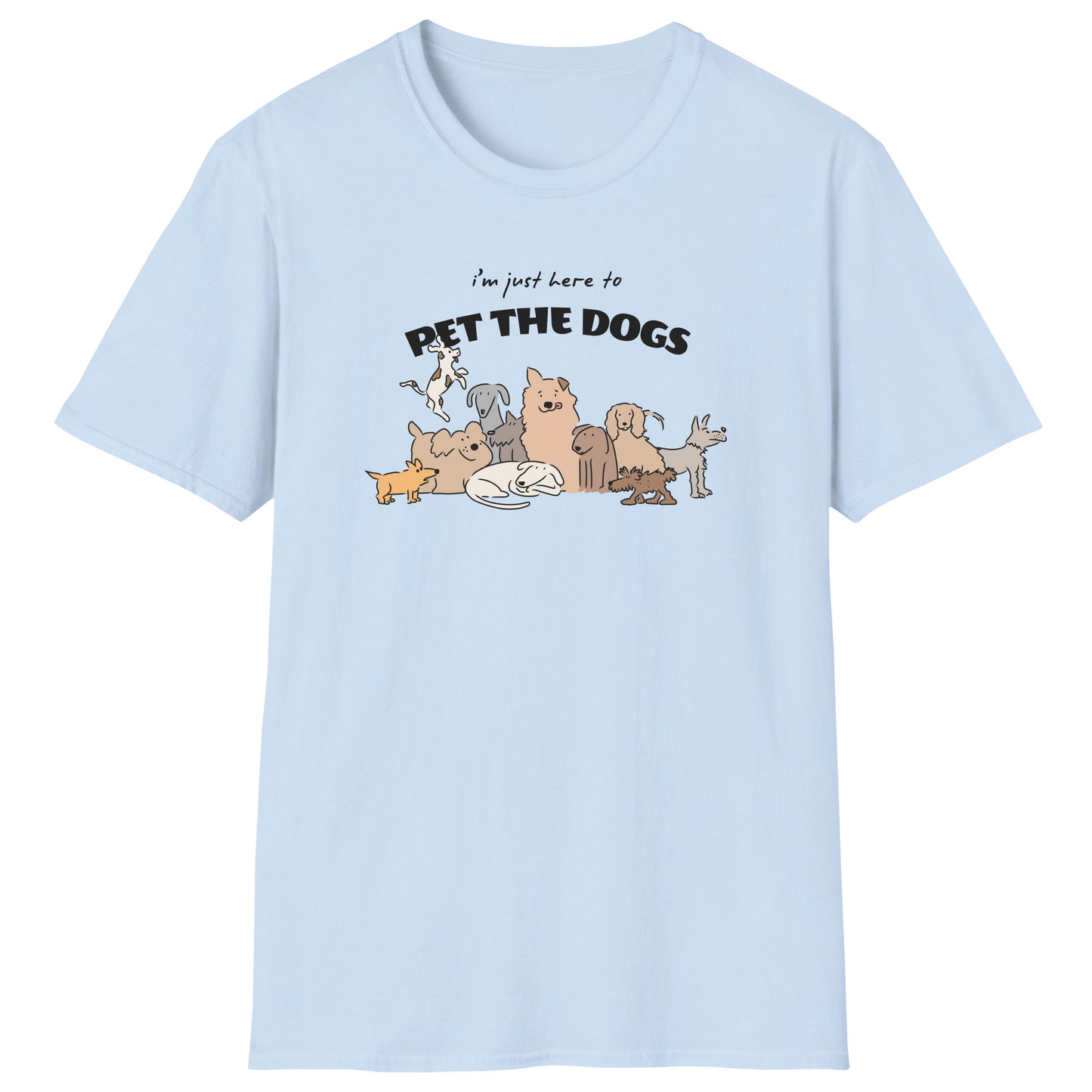 flatlay-dog_lover-mutt-im_just_here_to_pet_the_dogs-t_shirt-light_blue