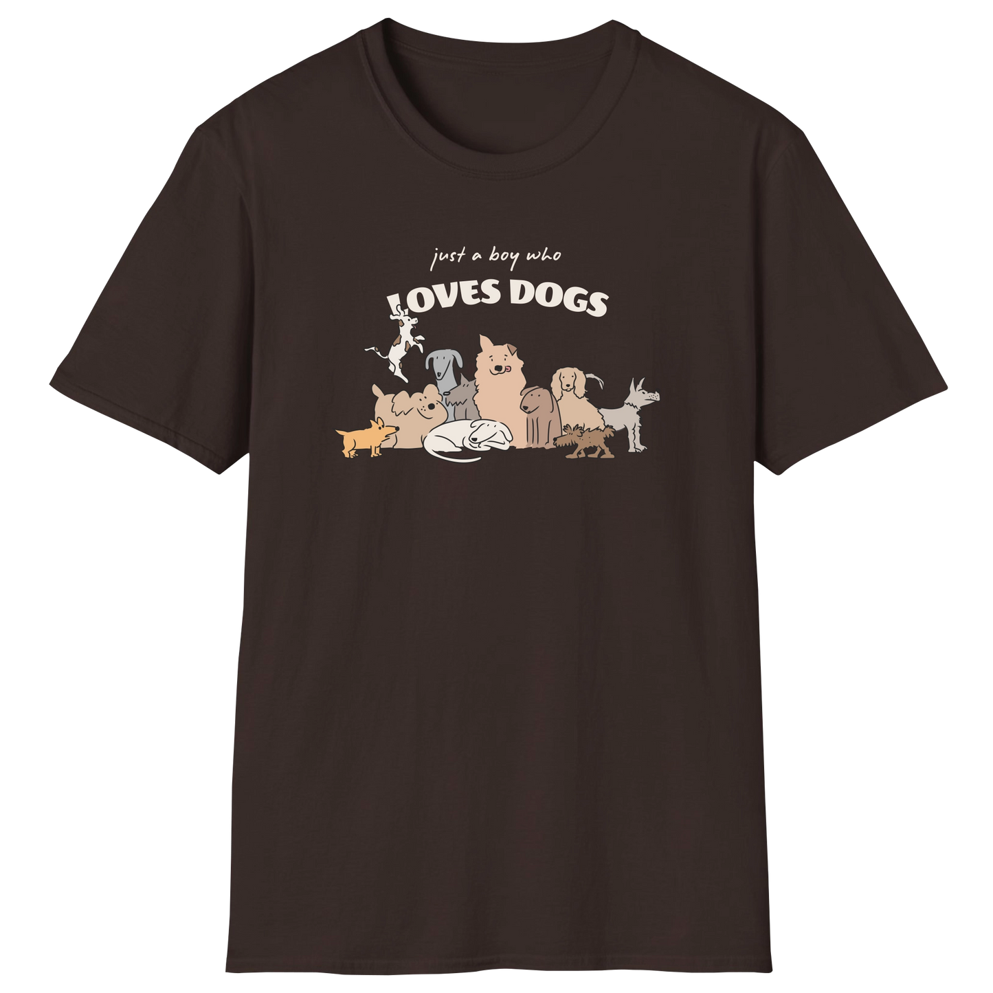 flatlay-dog_lover-mutt-just_a_boy_who_loves_dogs-t_shirt-dark_chocolate