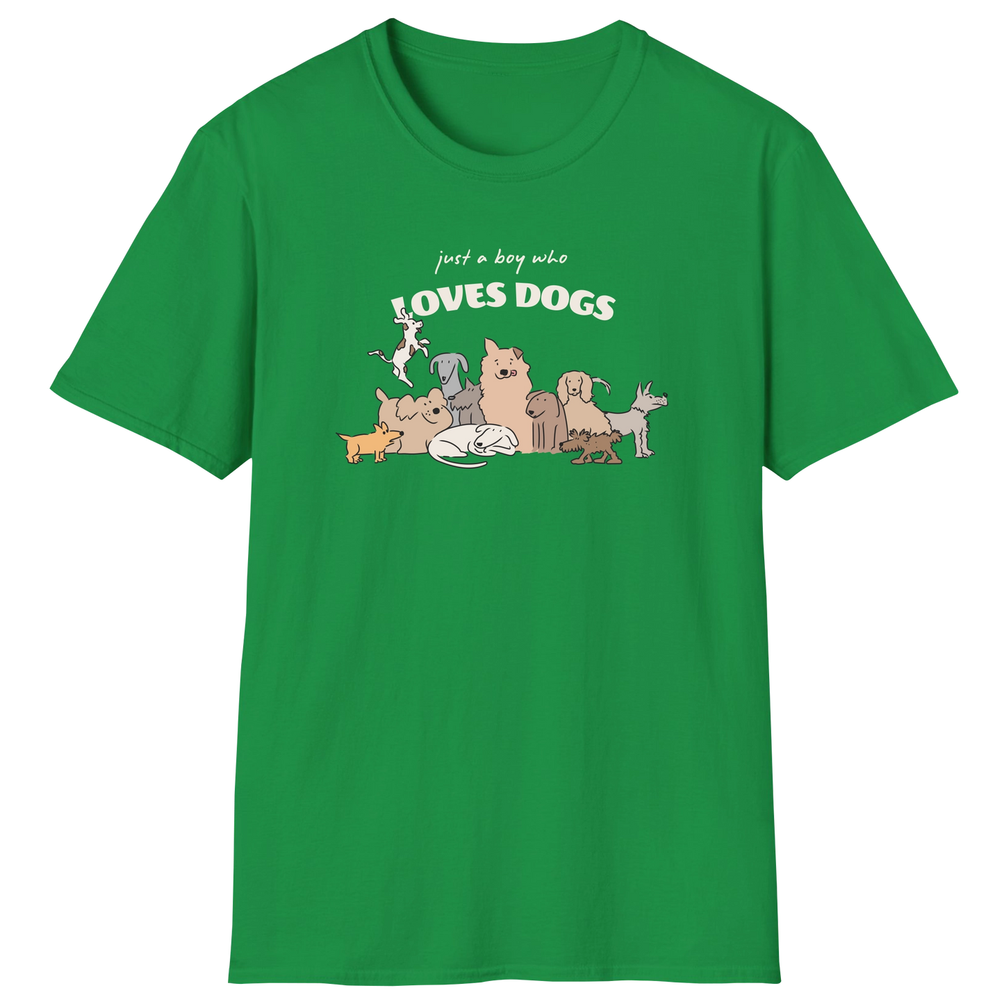 flatlay-dog_lover-mutt-just_a_boy_who_loves_dogs-t_shirt-irish_green