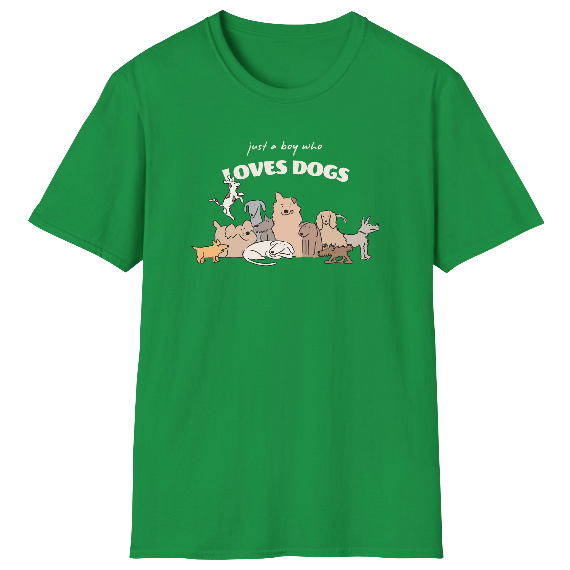 flatlay-dog_lover-mutt-just_a_boy_who_loves_dogs-t_shirt-irish_green