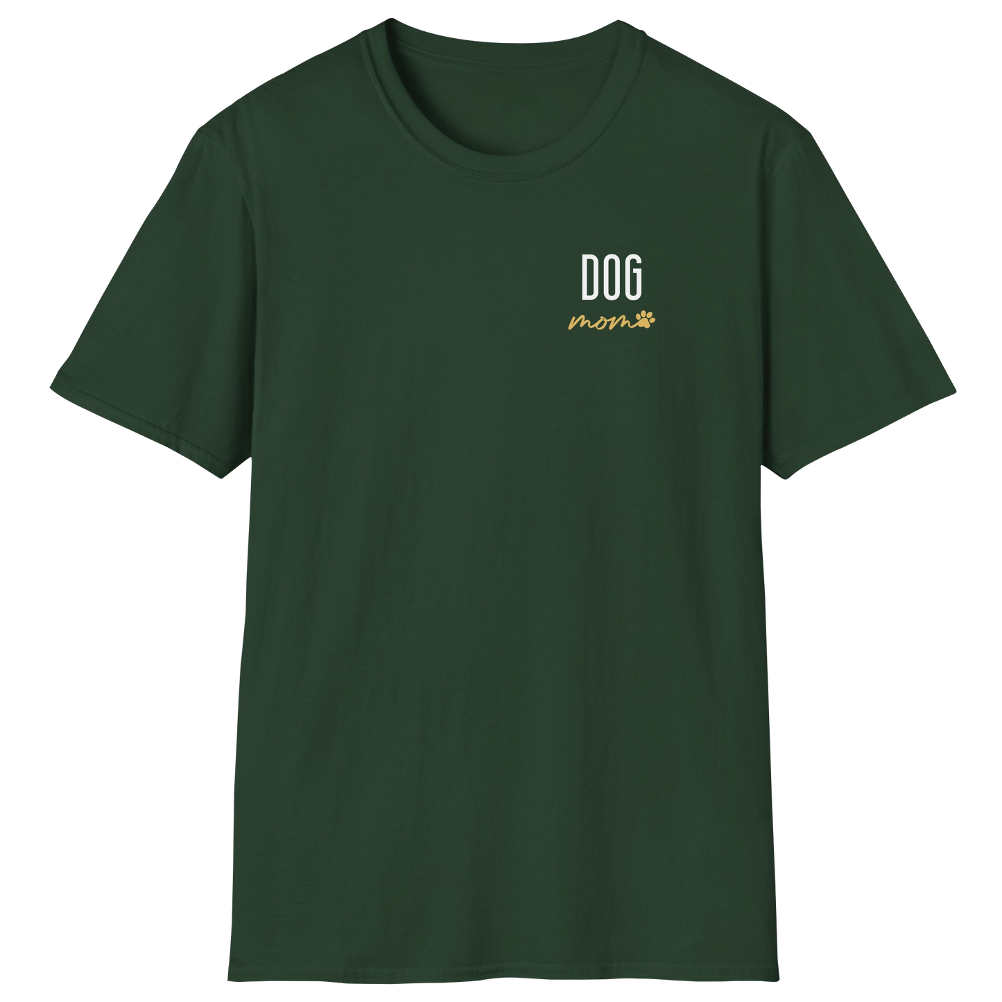 flatlay-dog_lover-mutt-minimalist_cursive_dog_mom-t_shirt-forest_green