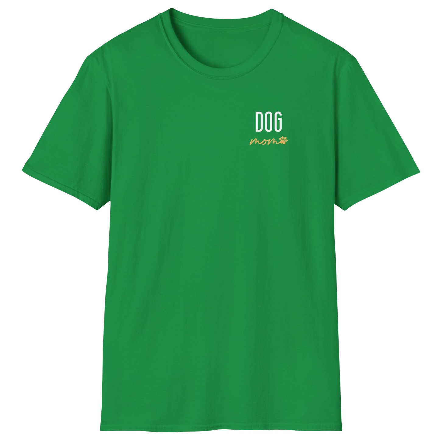 flatlay-dog_lover-mutt-minimalist_cursive_dog_mom-t_shirt-irish_green