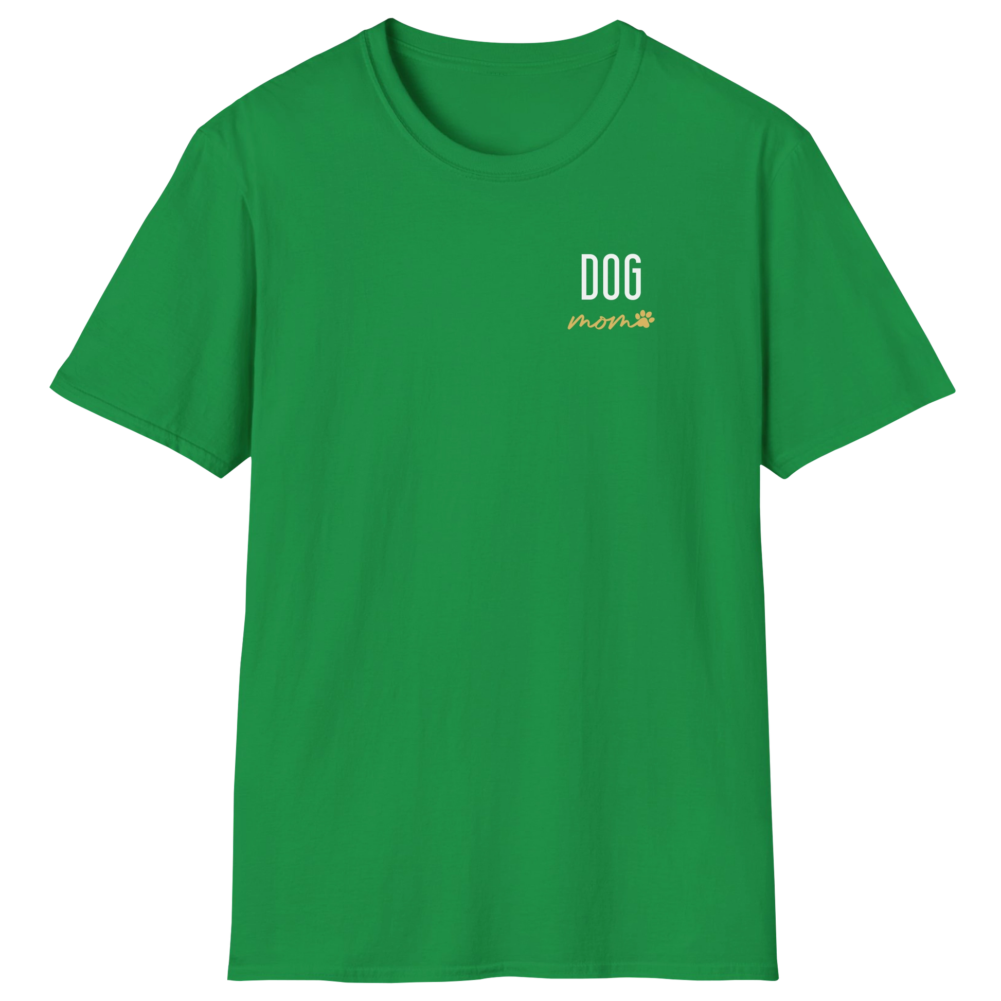 flatlay-dog_lover-mutt-minimalist_cursive_dog_mom-t_shirt-irish_green