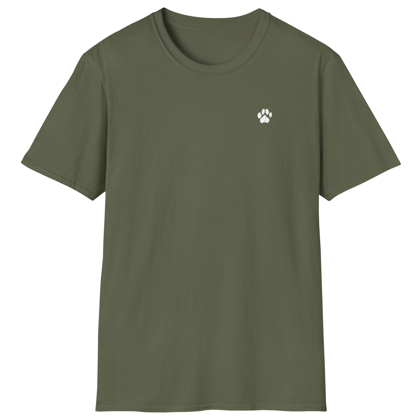 flatlay-dog_lover-mutt-minimalist_distressed_paw-t_shirt-military_green