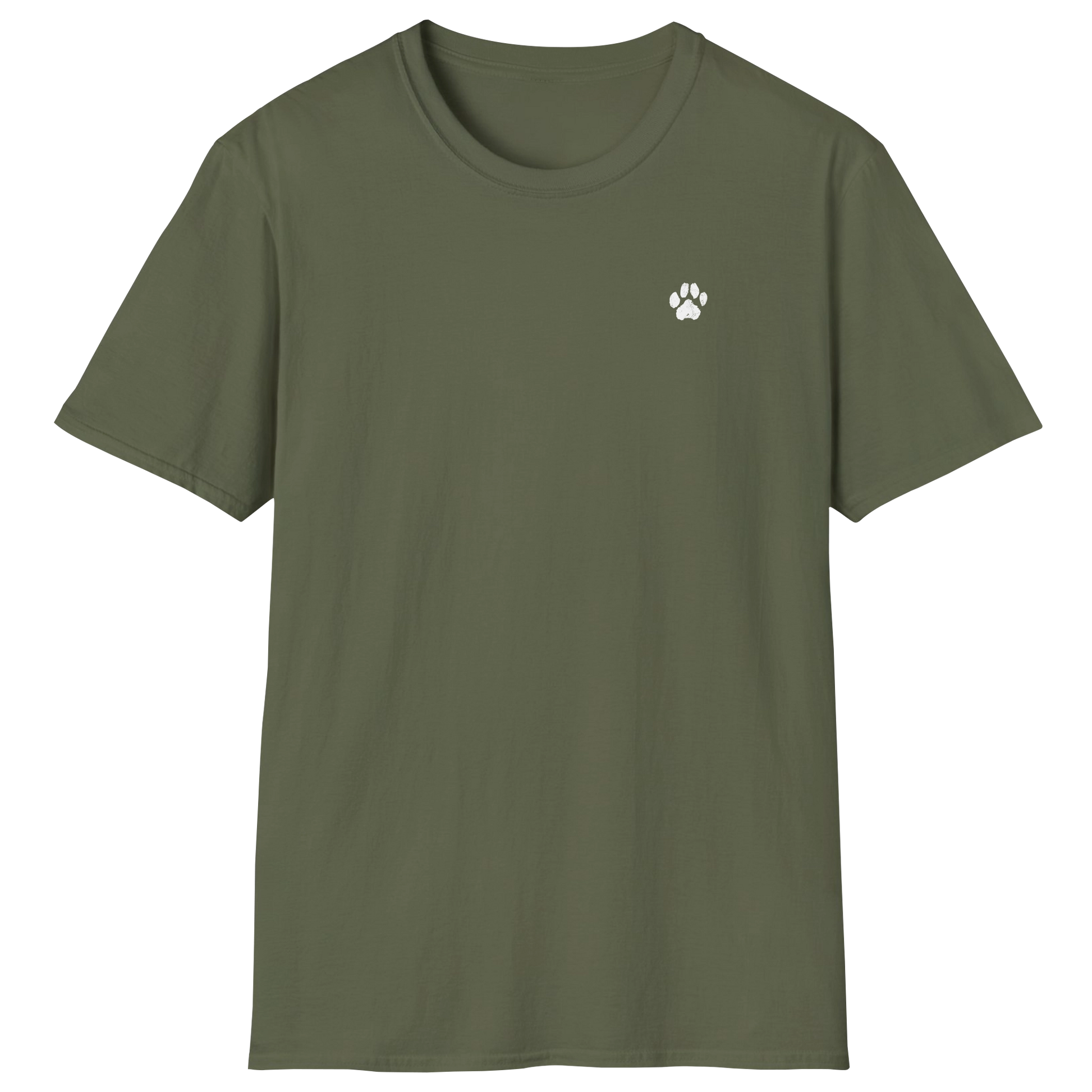 flatlay-dog_lover-mutt-minimalist_distressed_paw-t_shirt-military_green