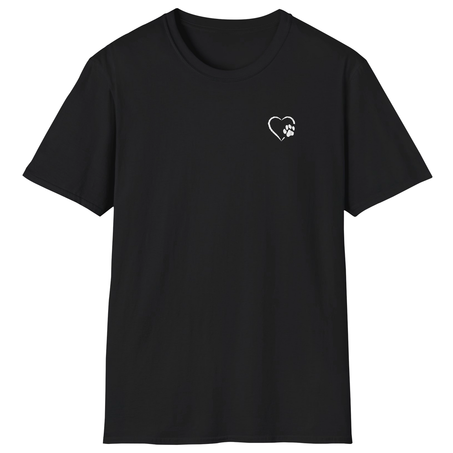 flatlay-dog_lover-mutt-minimalist_distressed_paw_and_heart-t_shirt-black