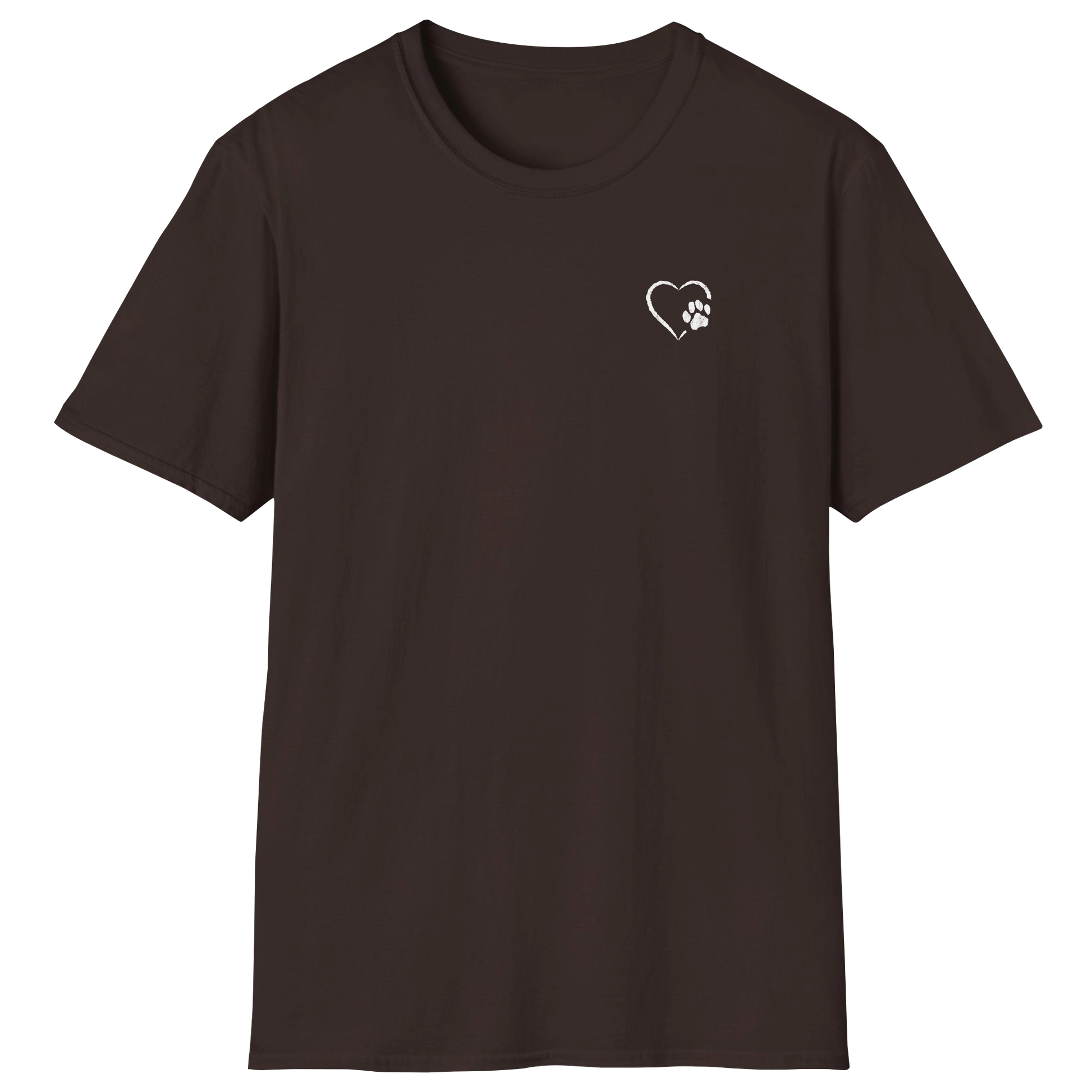 flatlay-dog_lover-mutt-minimalist_distressed_paw_and_heart-t_shirt-dark_chocolate