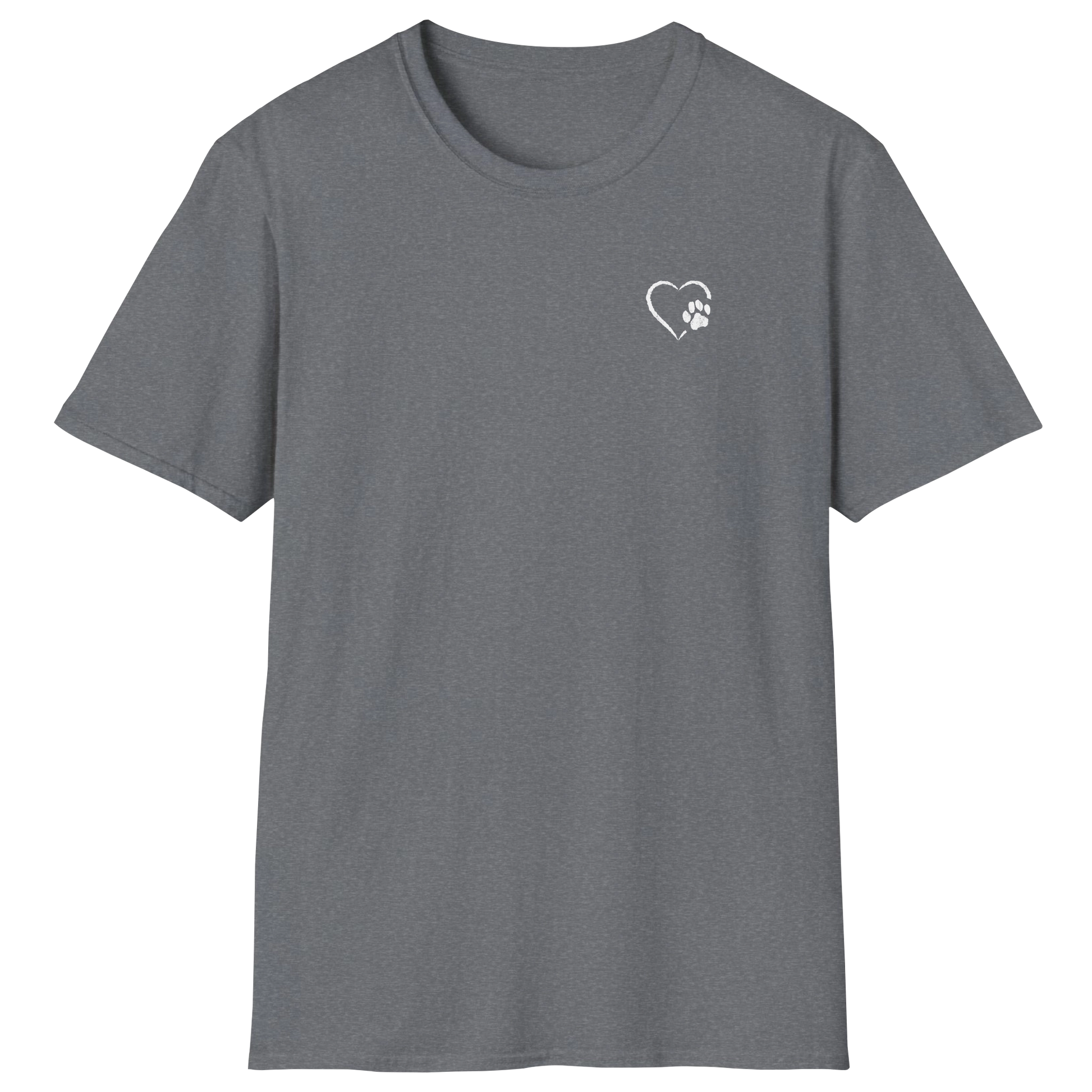 flatlay-dog_lover-mutt-minimalist_distressed_paw_and_heart-t_shirt-graphite_heather