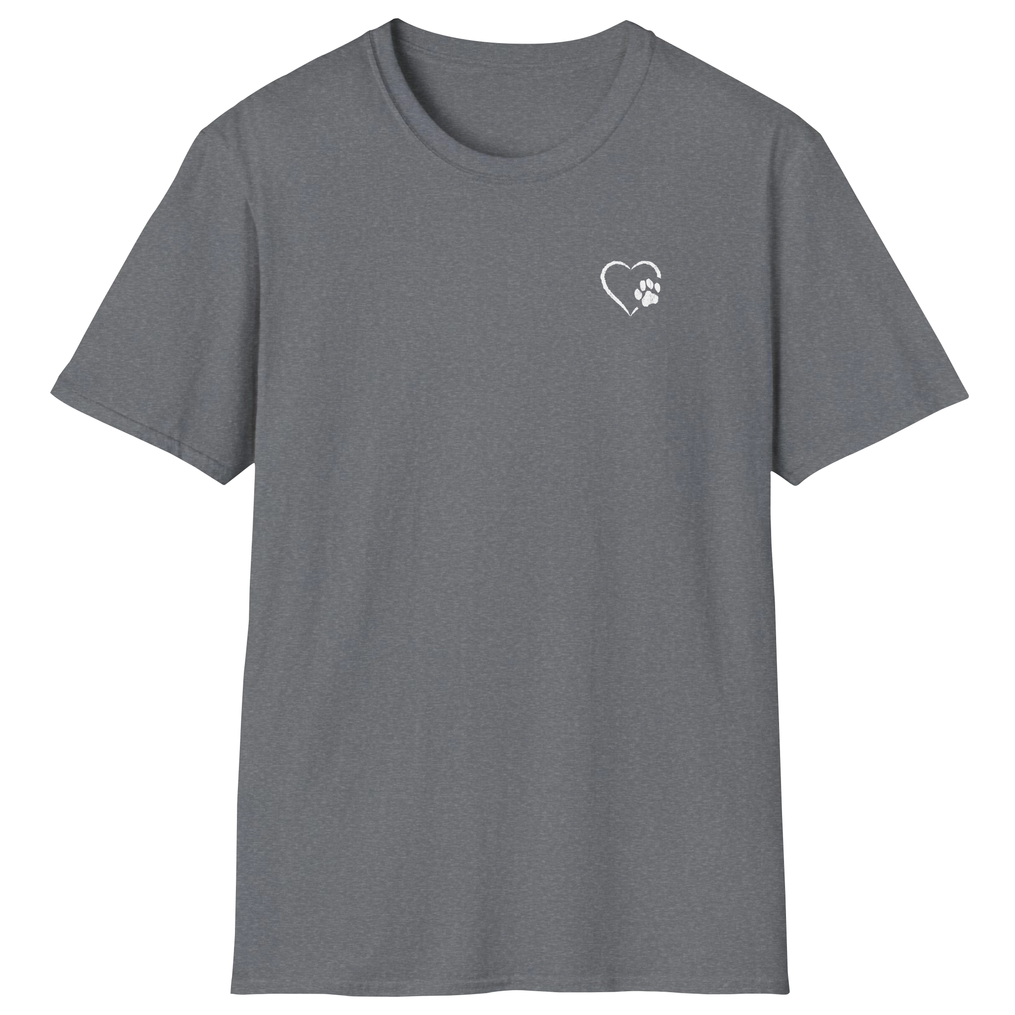 flatlay-dog_lover-mutt-minimalist_distressed_paw_and_heart-t_shirt-graphite_heather
