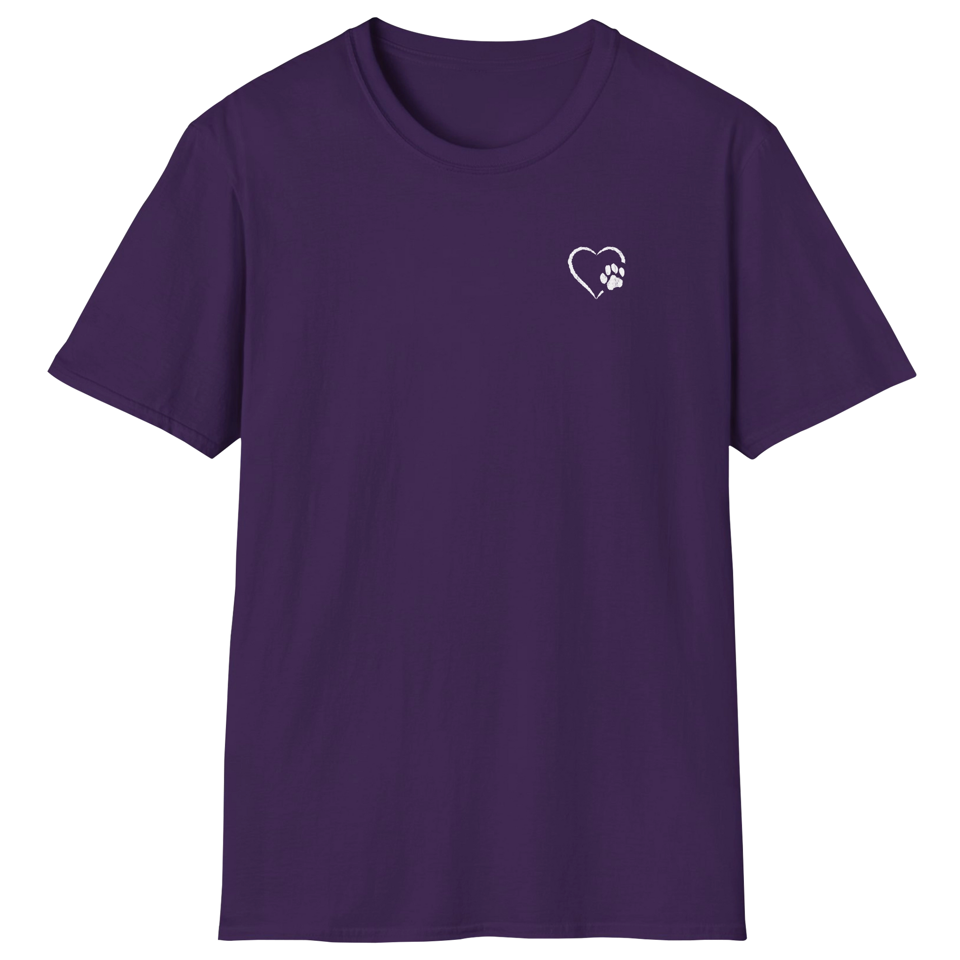 flatlay-dog_lover-mutt-minimalist_distressed_paw_and_heart-t_shirt-purple