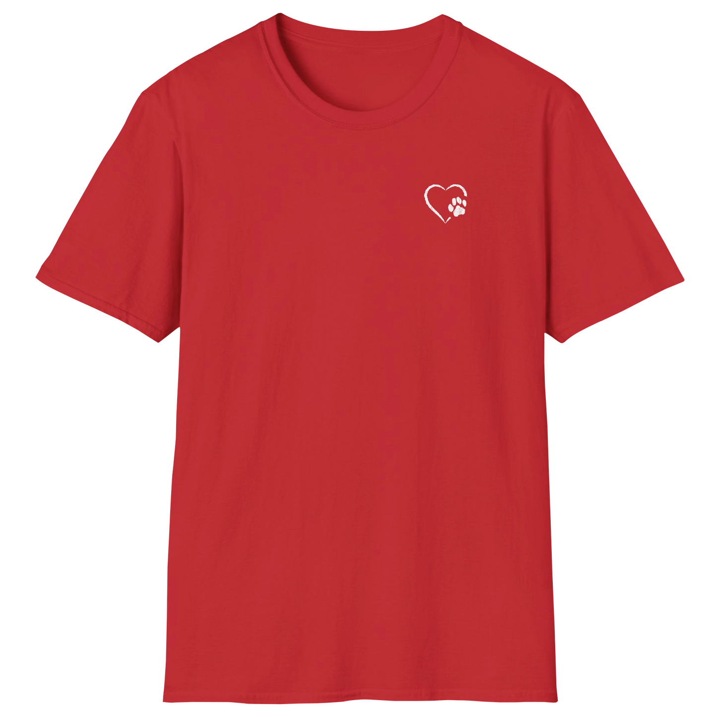 flatlay-dog_lover-mutt-minimalist_distressed_paw_and_heart-t_shirt-red