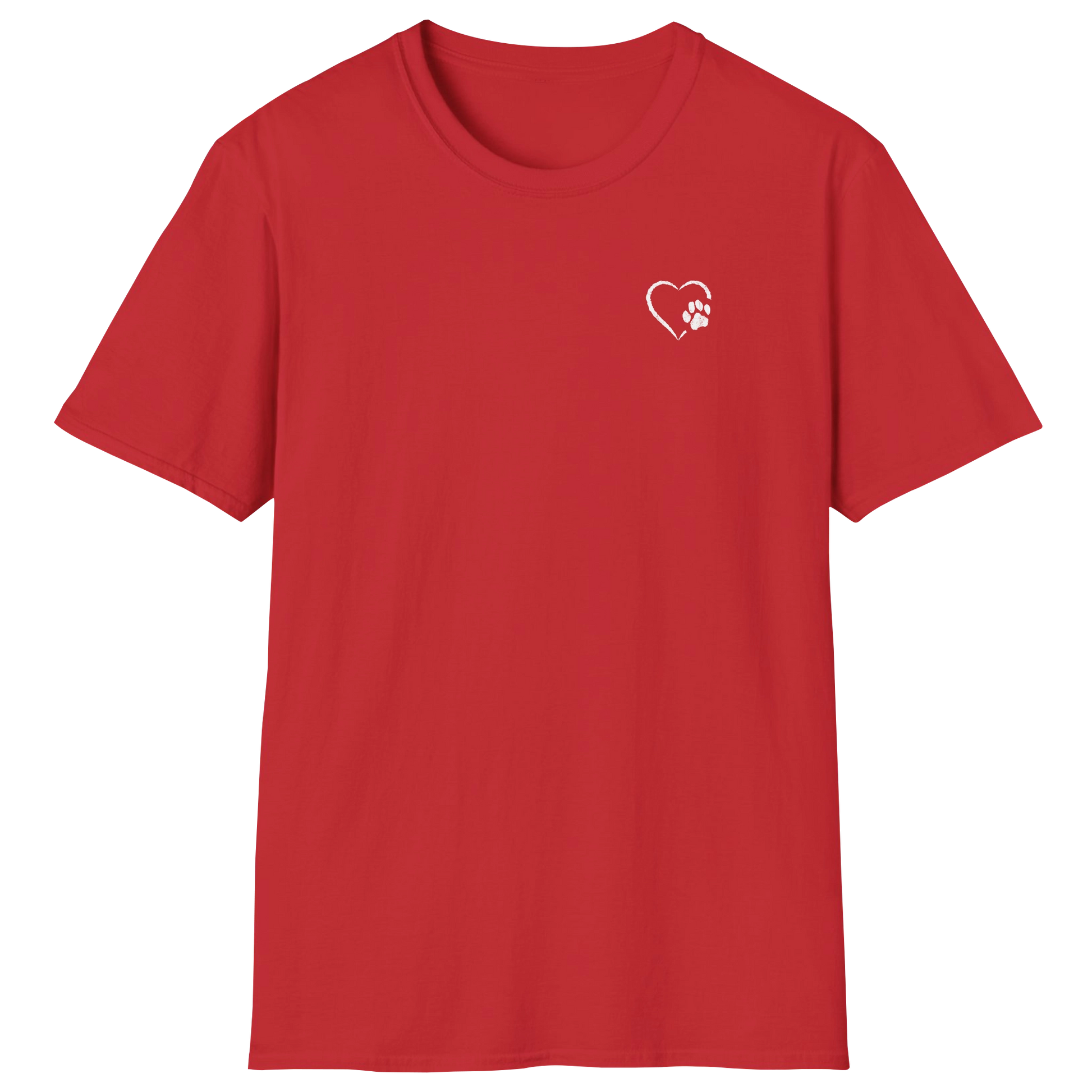 flatlay-dog_lover-mutt-minimalist_distressed_paw_and_heart-t_shirt-red