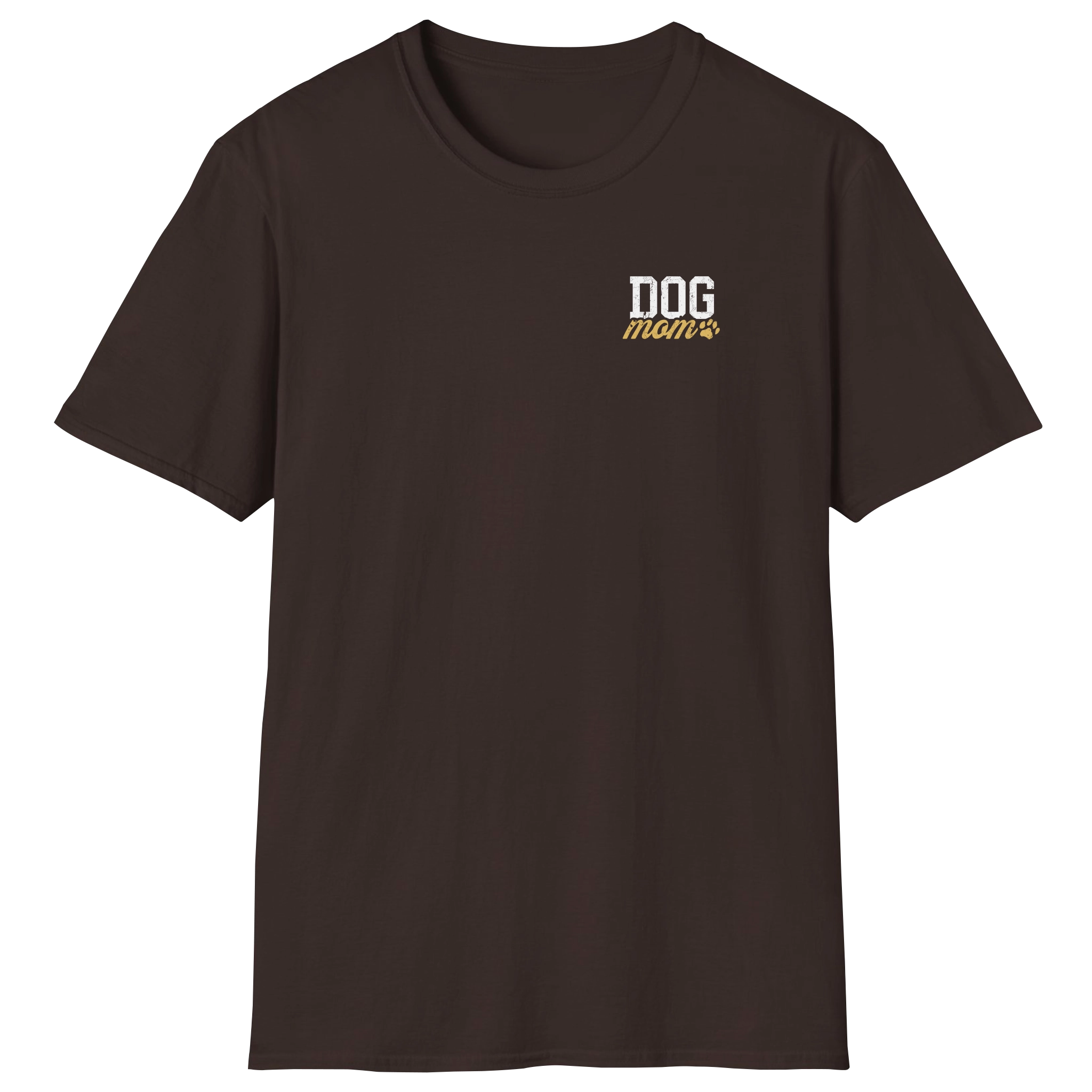 flatlay-dog_lover-mutt-minimalist_varsity_dog_mom-t_shirt-dark_chocolate