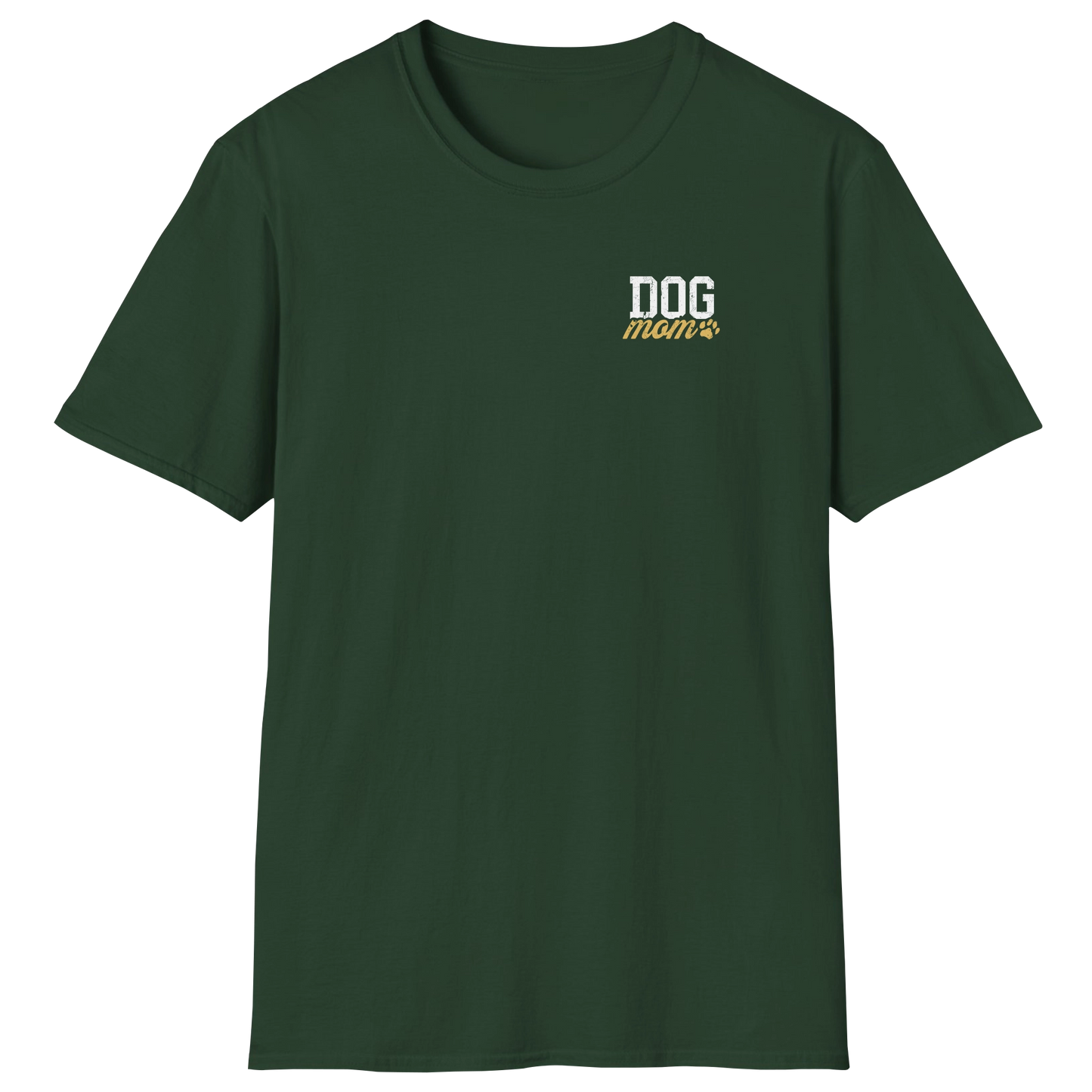 flatlay-dog_lover-mutt-minimalist_varsity_dog_mom-t_shirt-forest_green