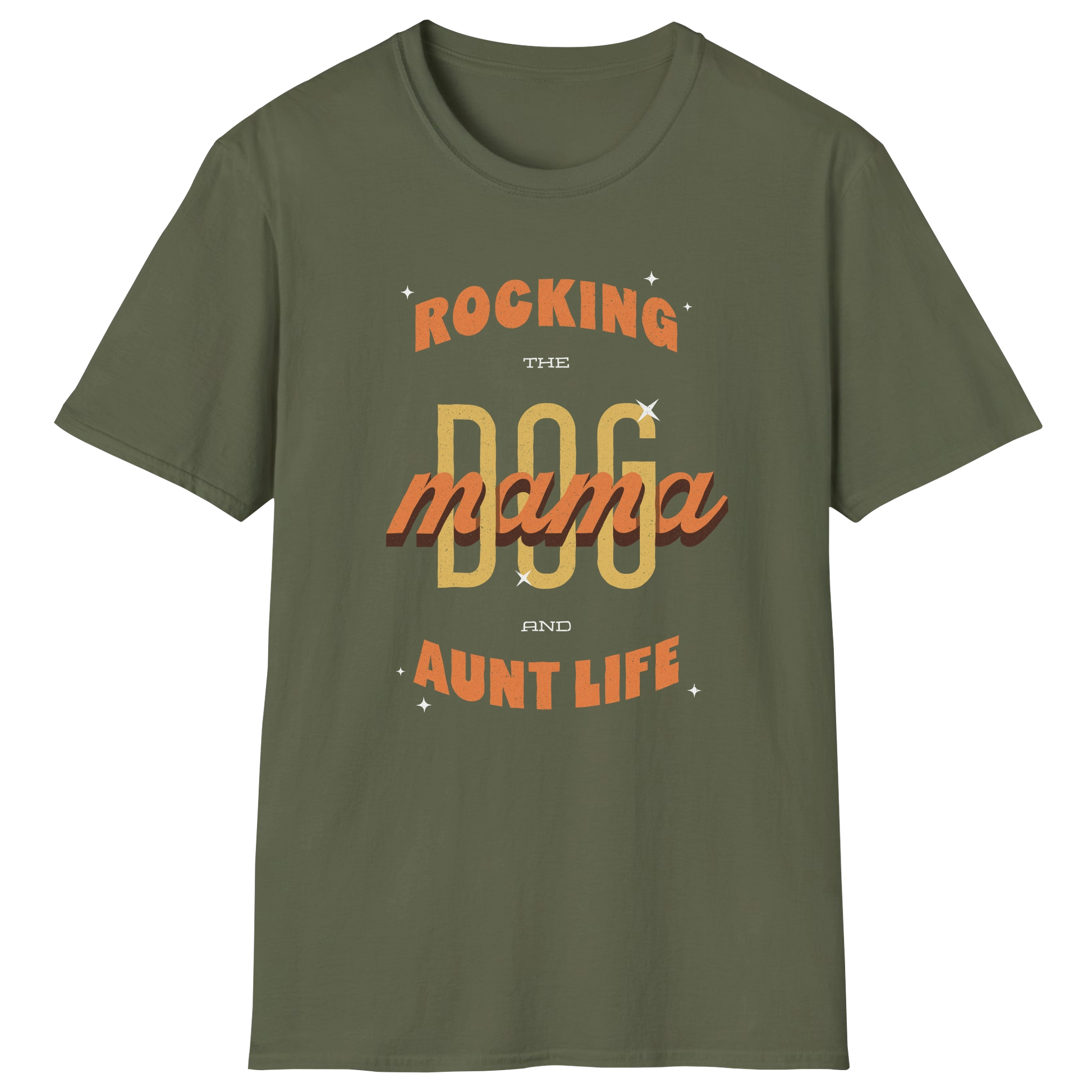 flatlay-dog_lover-mutt-rocking_the_dog_mama_and_aunt_life-t_shirt-military_green