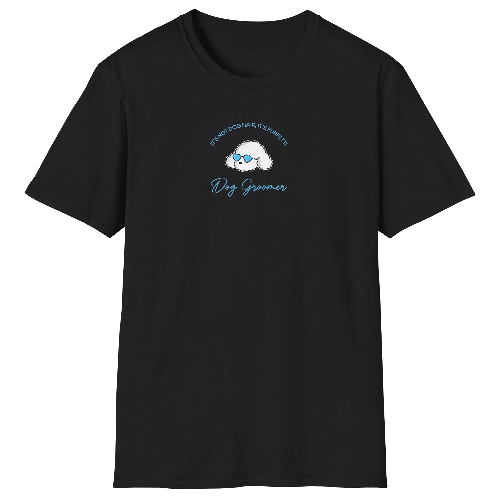 flatlay-dog_lover-poodle+standard-dog_groomer_furfetti_cyan-t_shirt-black