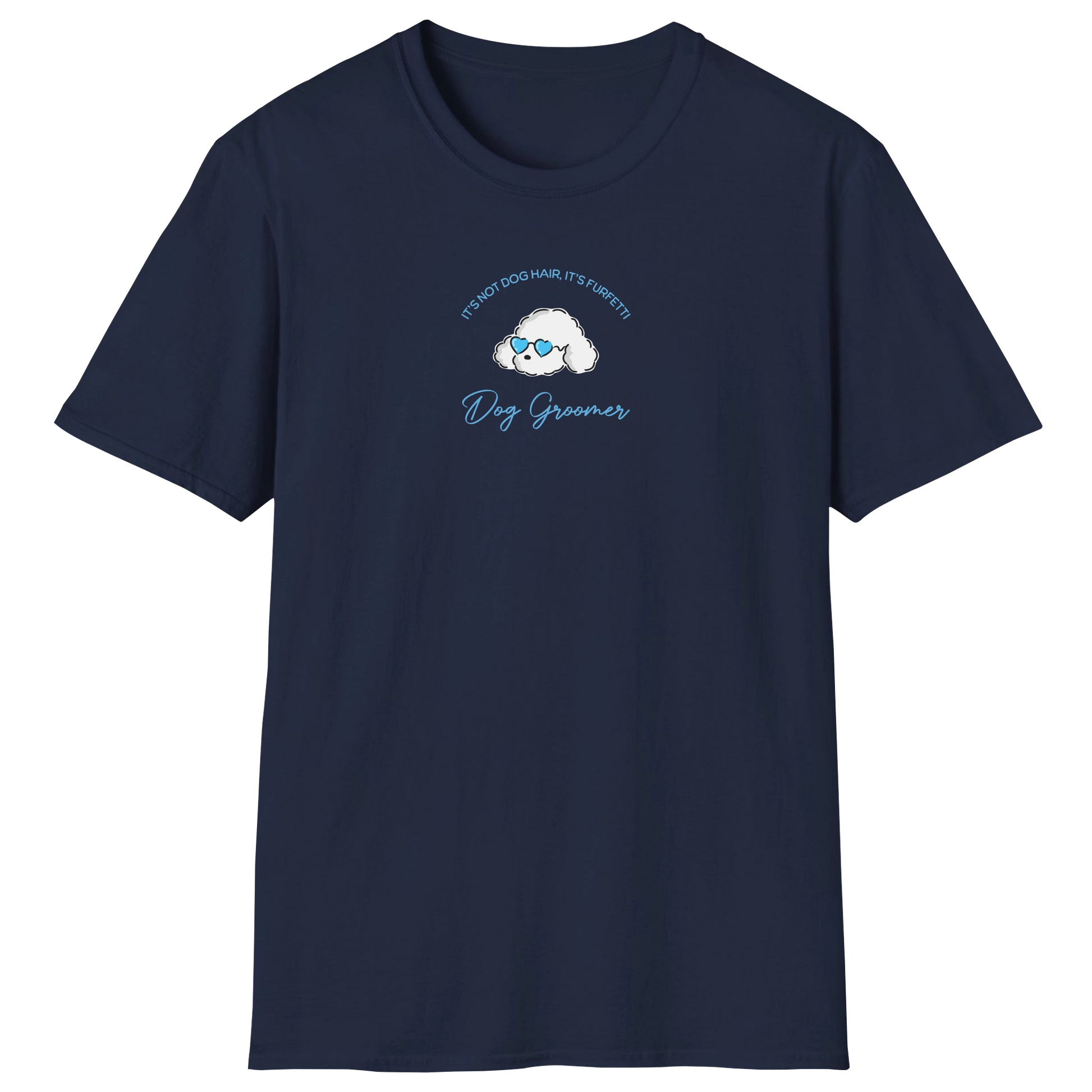 flatlay-dog_lover-poodle+standard-dog_groomer_furfetti_cyan-t_shirt-navy