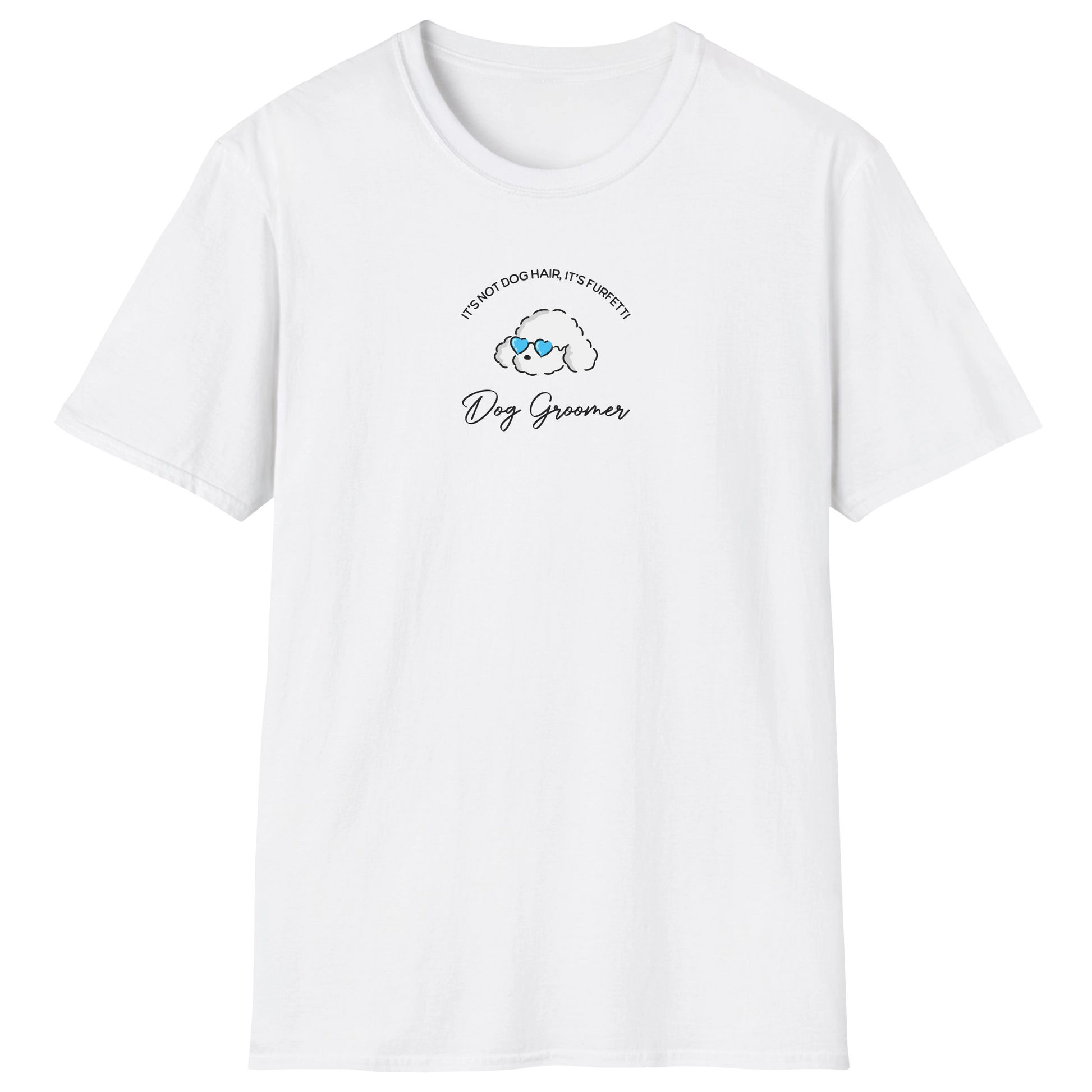 flatlay-dog_lover-poodle+standard-dog_groomer_furfetti_cyan-t_shirt-white