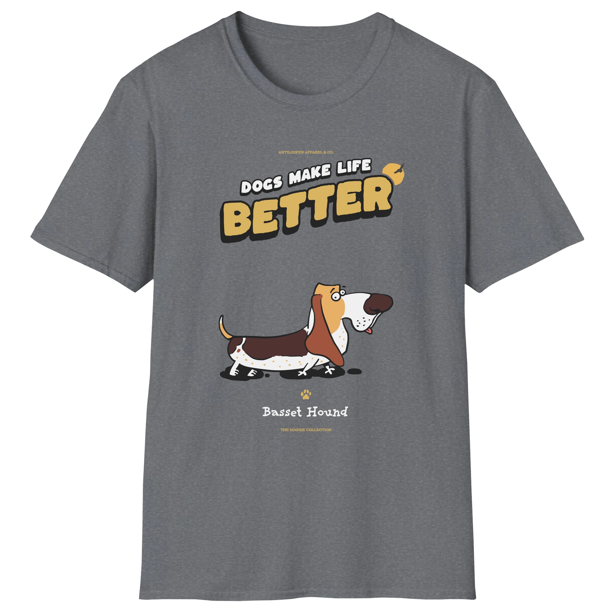 flatlay-doggie-basset_hound-t_shirt-graphite_heather